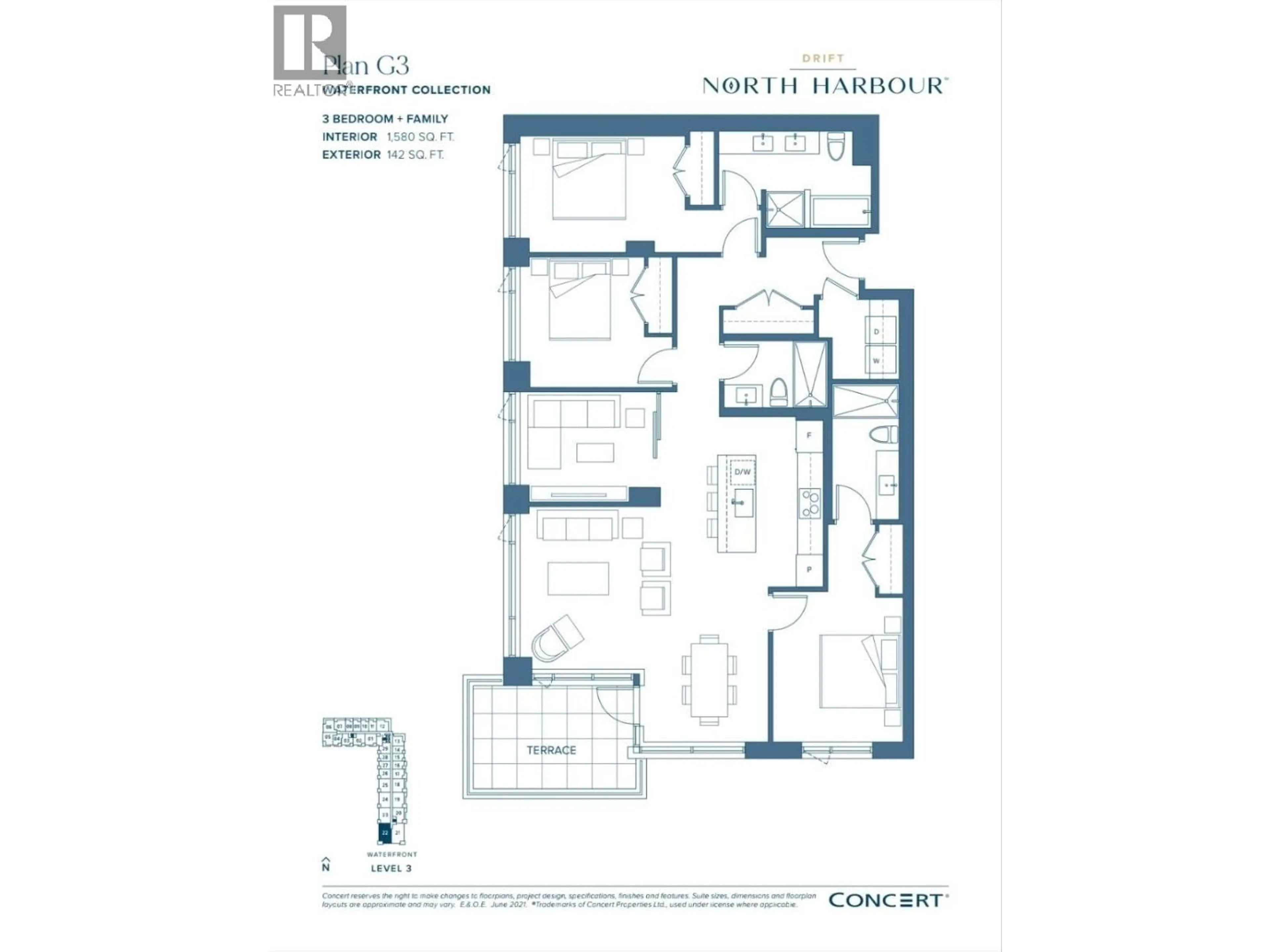 Floor plan for 322 - 755 HARBOURSIDE DRIVE, North Vancouver British Columbia V7M3G3