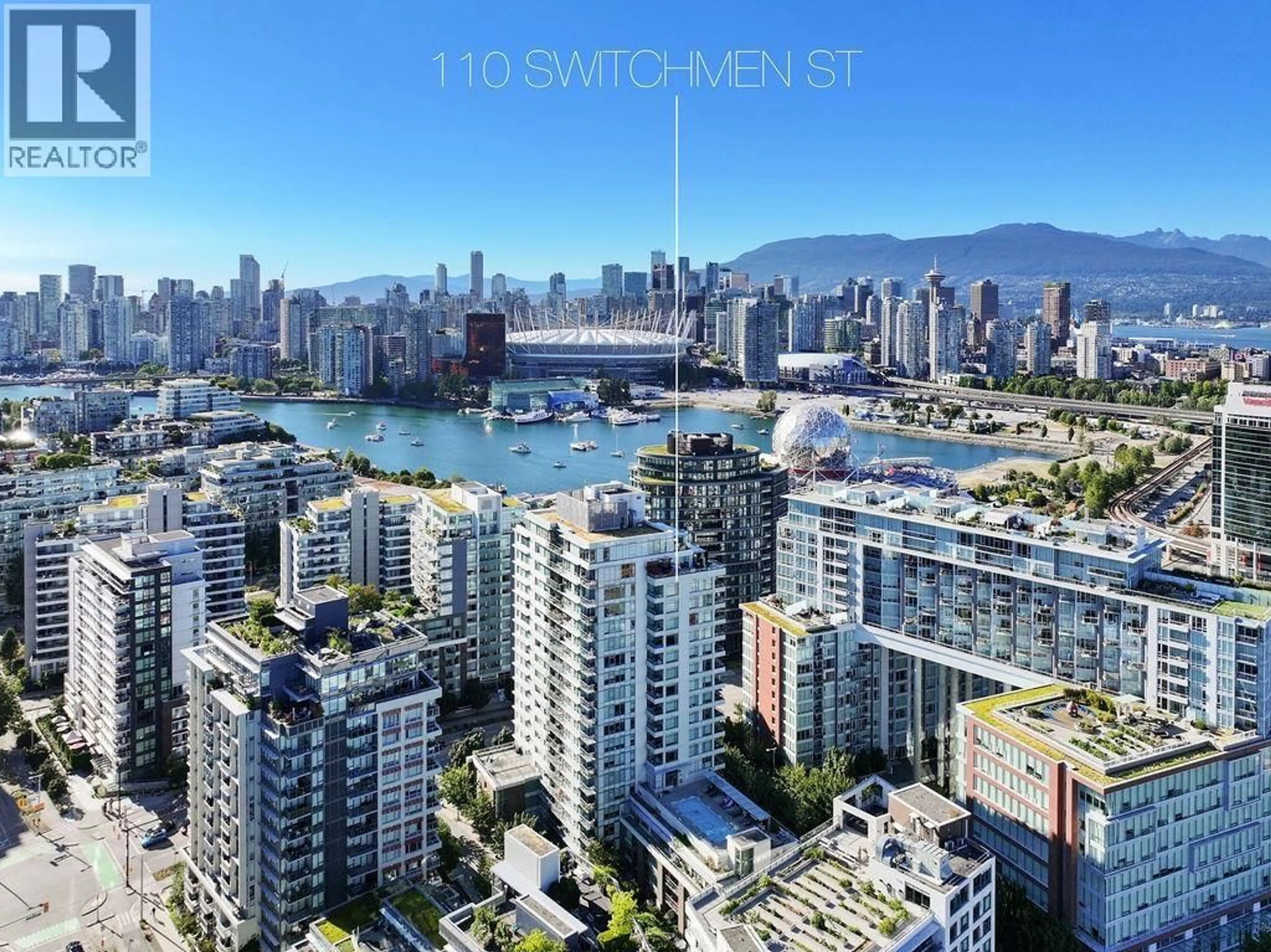 A pic from outside/outdoor area/front of a property/back of a property/a pic from drone, city buildings view from balcony for 110 SWITCHMEN STREET, Vancouver British Columbia V6A0C6