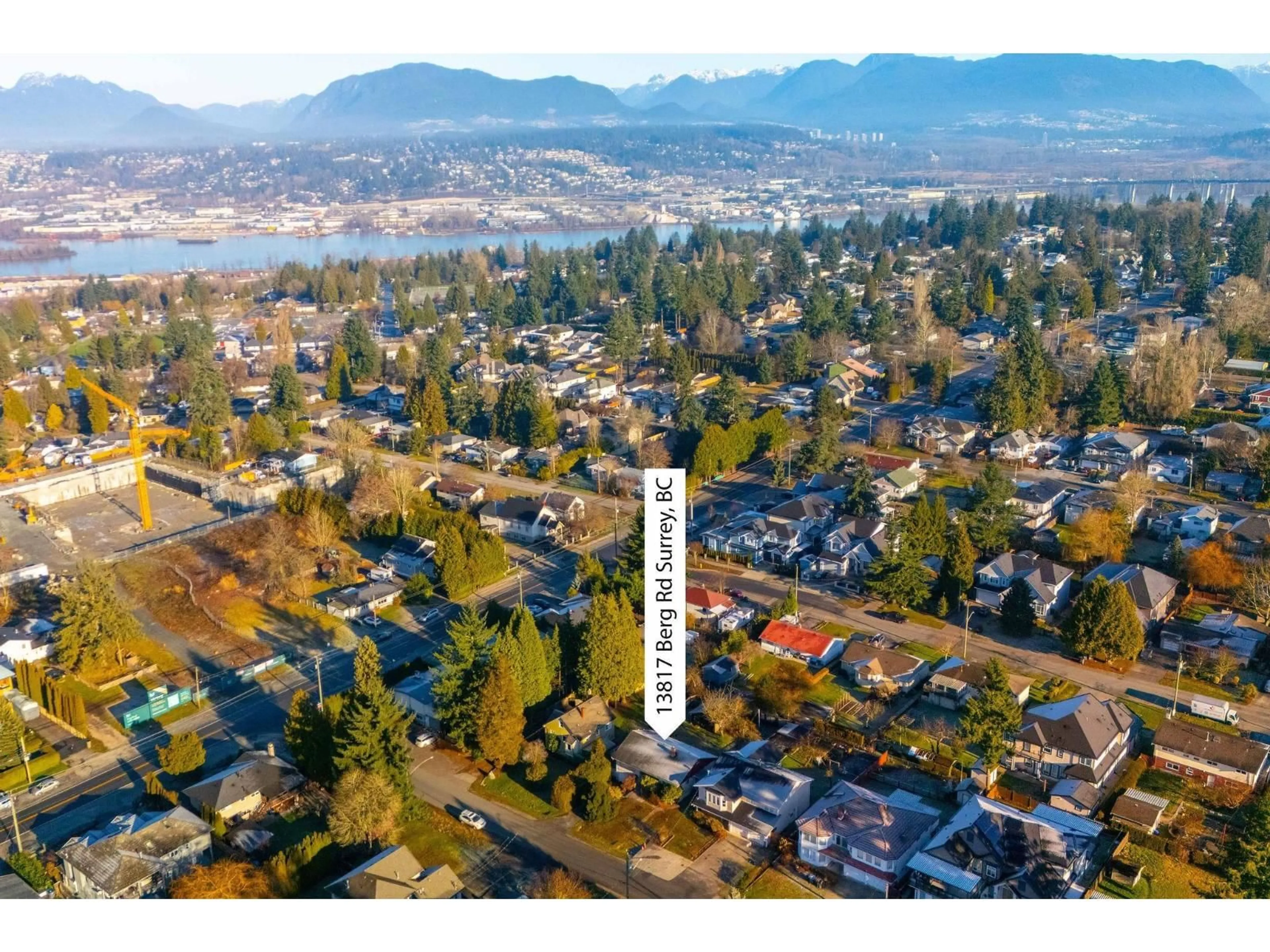 A pic from outside/outdoor area/front of a property/back of a property/a pic from drone, unknown for 13817 BERG ROAD, Surrey British Columbia V3R5L2