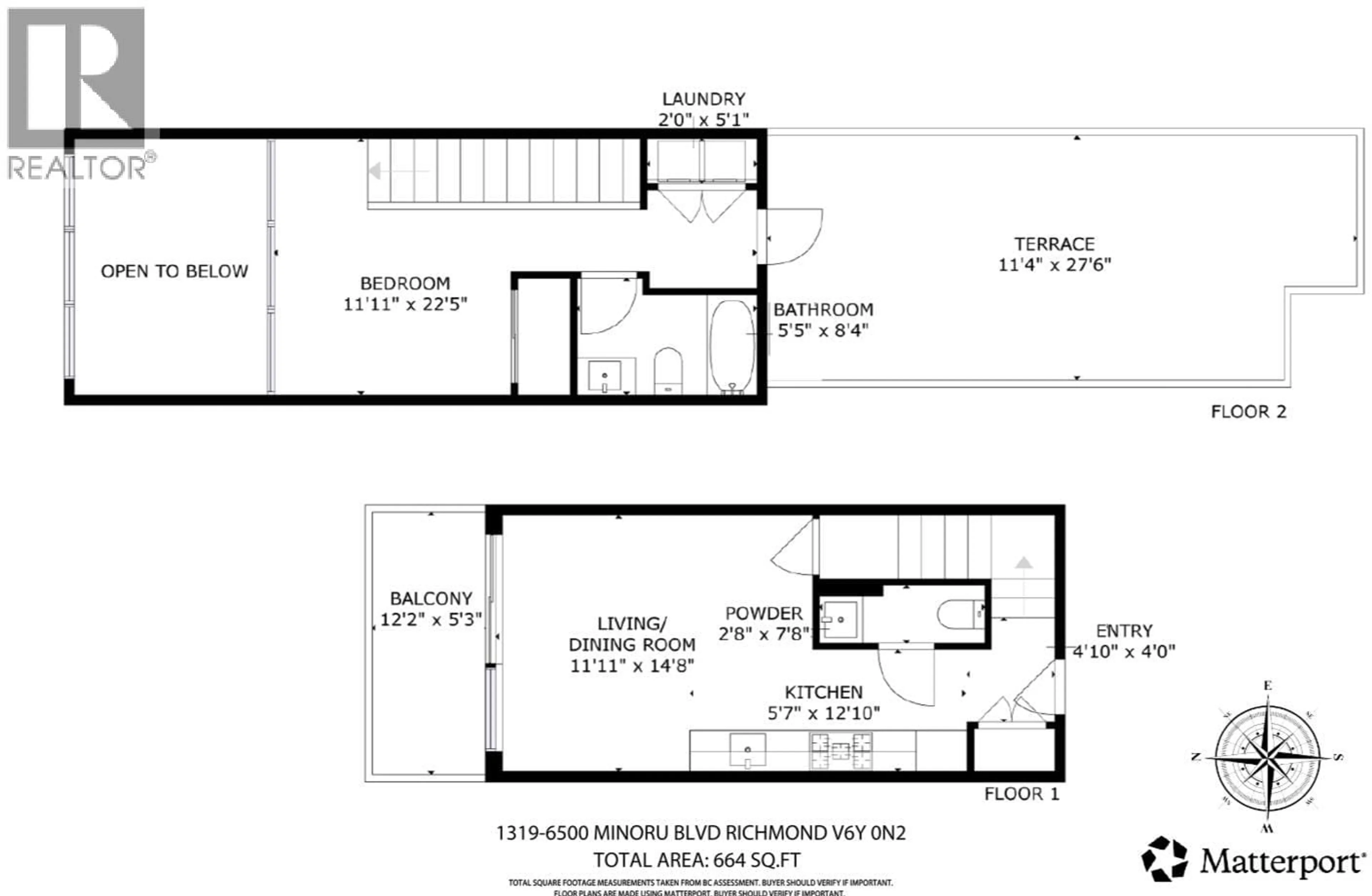 Floor plan for 1319 - 6500 MINORU BOULEVARD, Richmond British Columbia V6Y0N2
