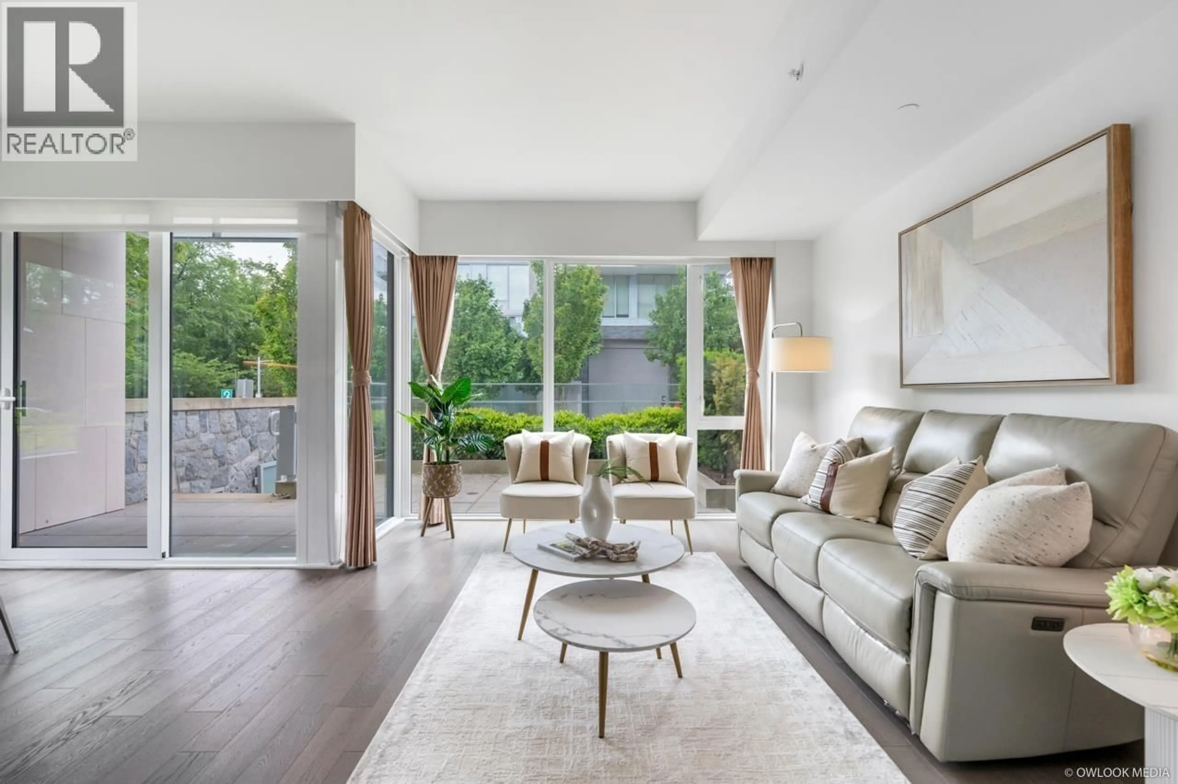 Living room with furniture, unknown for 105 - 6622 PEARSON WAY, Richmond British Columbia V7C0E4