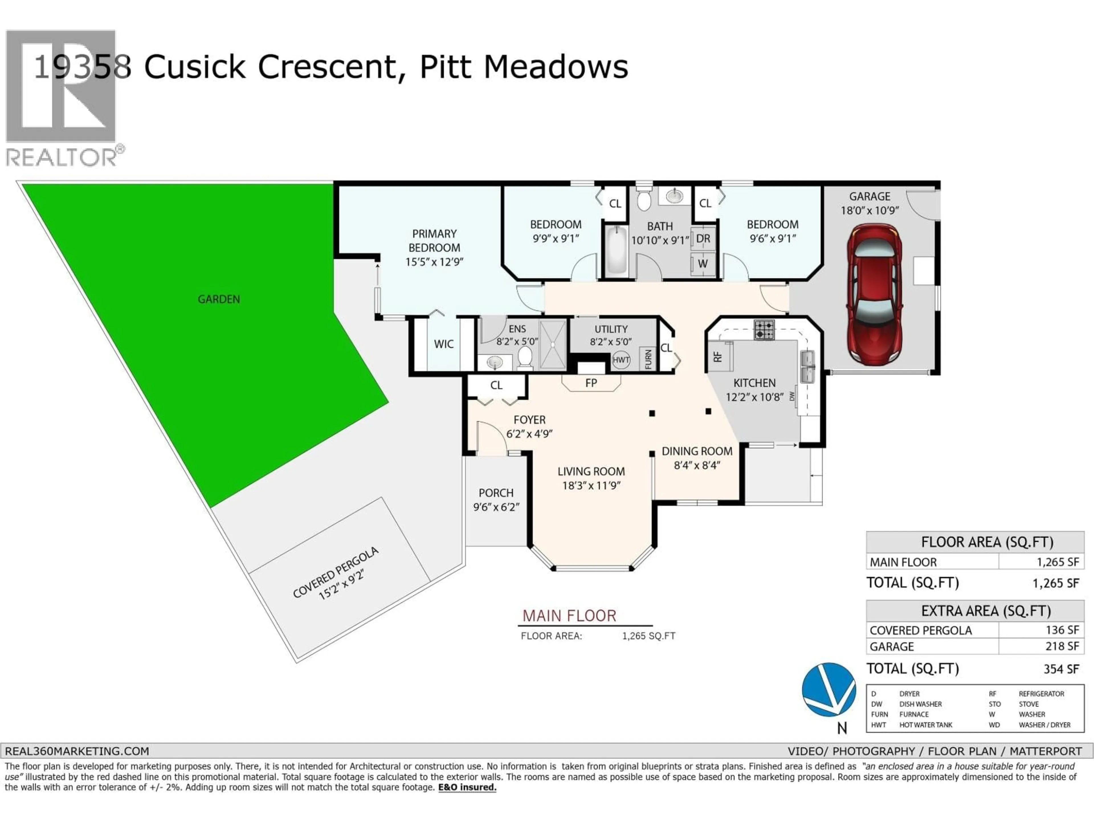 Floor plan for 19358 CUSICK CRESCENT, Pitt Meadows British Columbia V3Y2M9