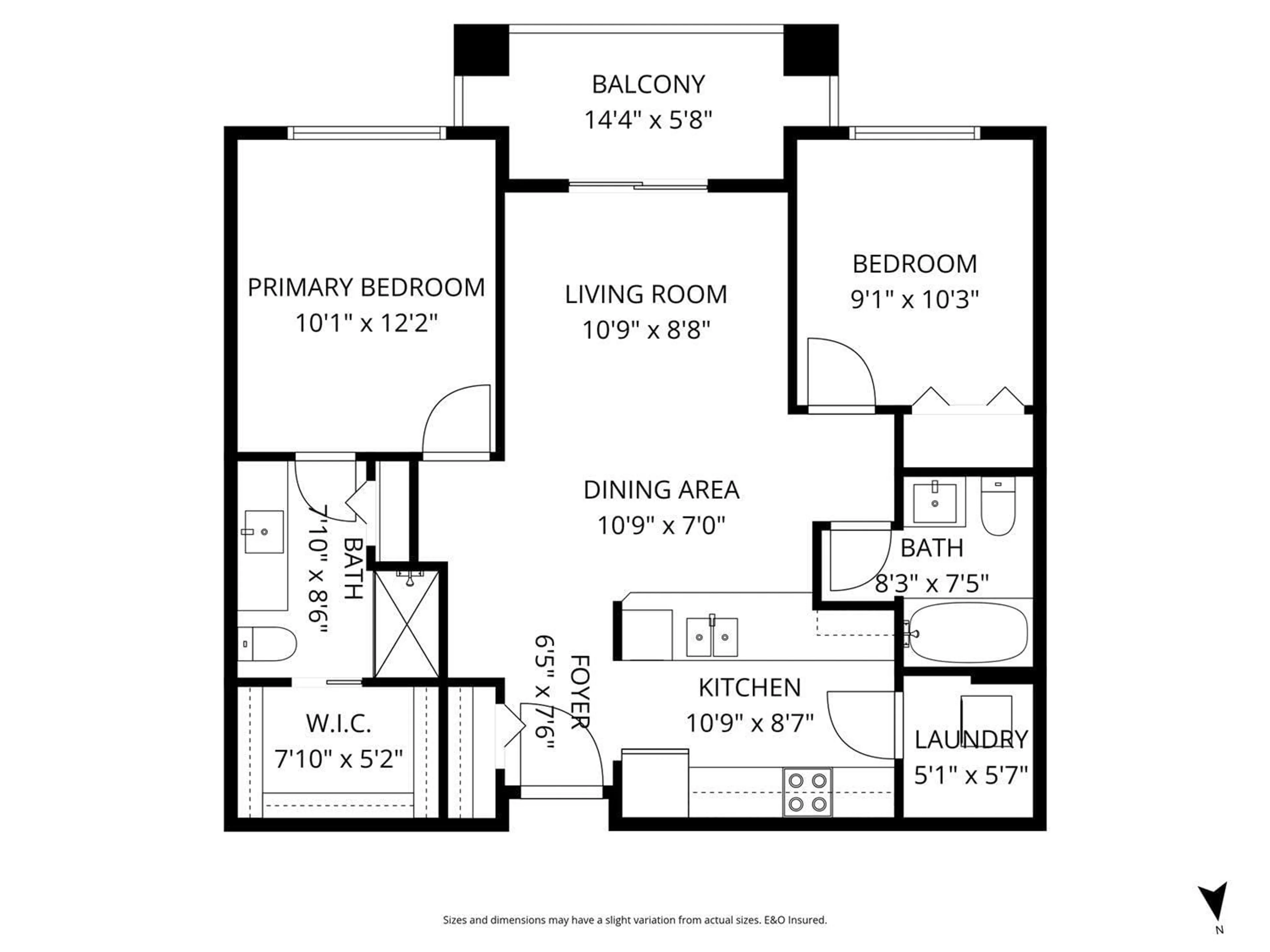 Floor plan for 109 - 45555 YALE ROAD, Chilliwack British Columbia V2P0A9