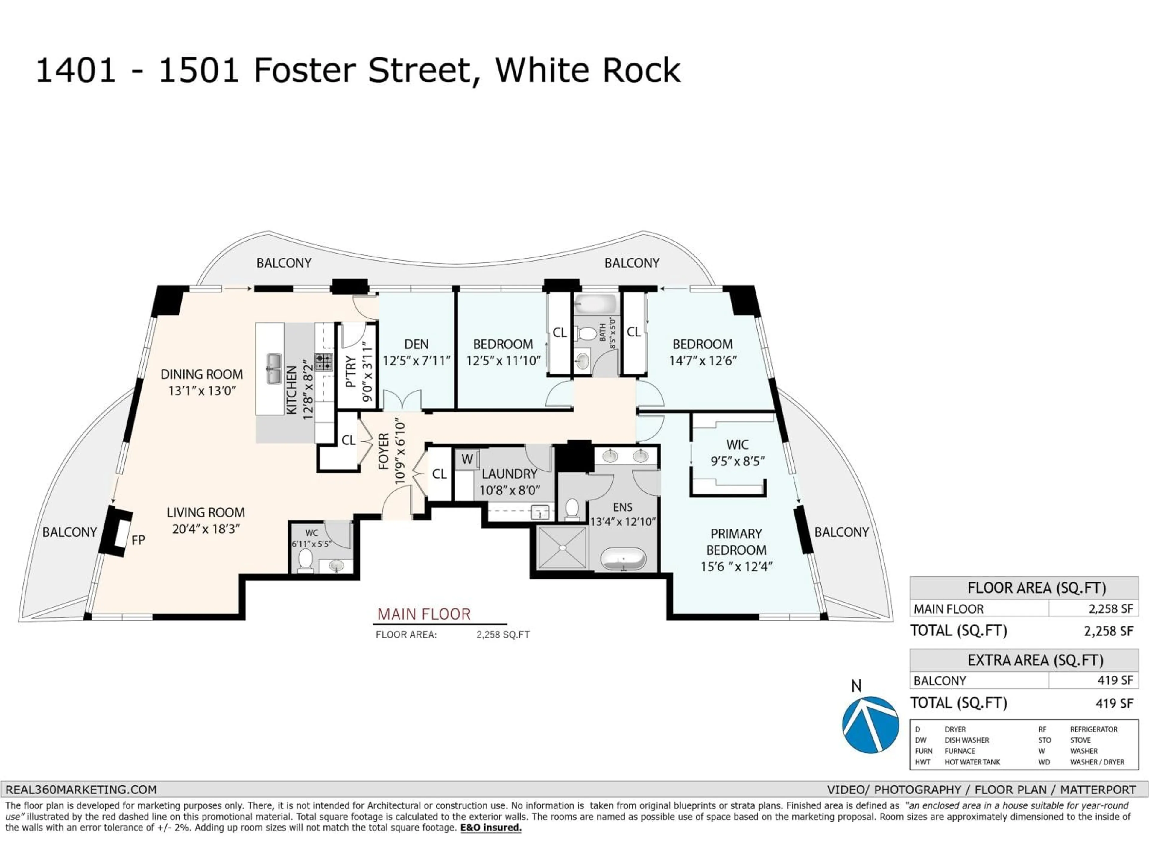 Floor plan for 1401 - 1501 FOSTER STREET, White Rock British Columbia V4B0C3
