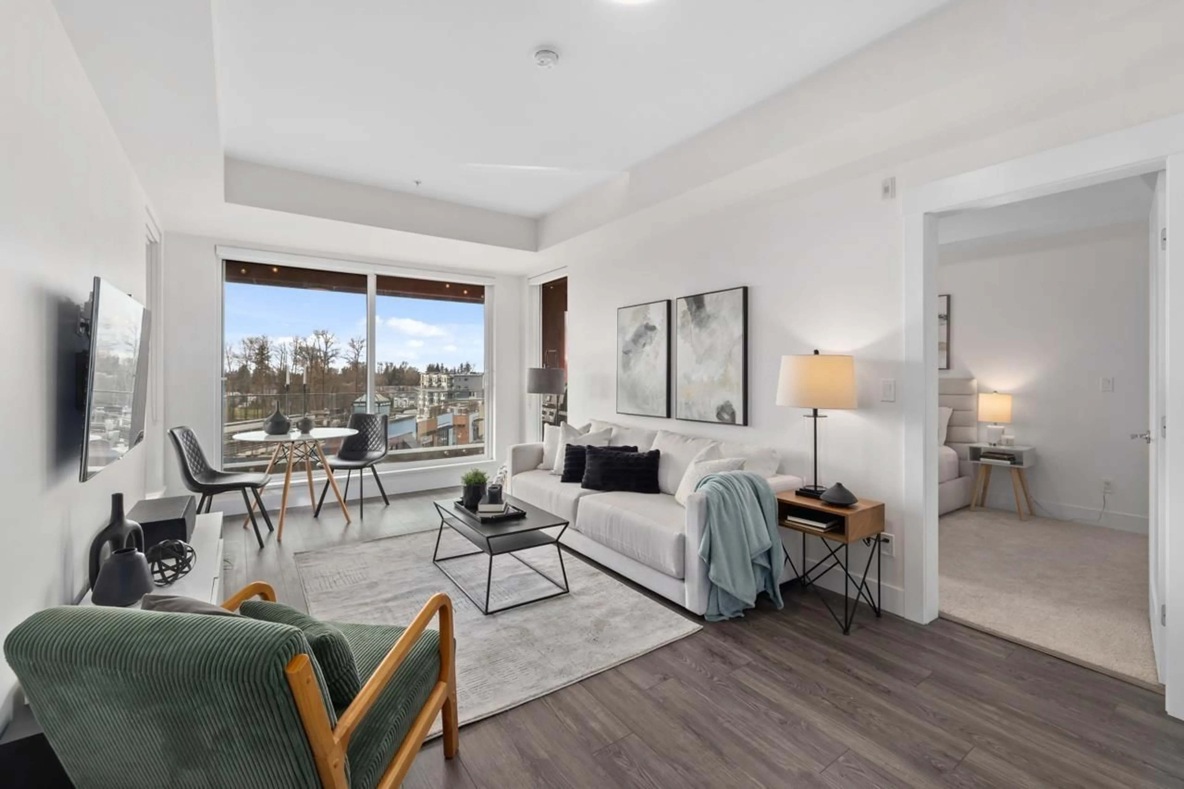 Living room with furniture, unknown for A411 - 20727 WILLOUGHBY TOWN CENTRE DRIVE, Langley British Columbia V2Y3N1