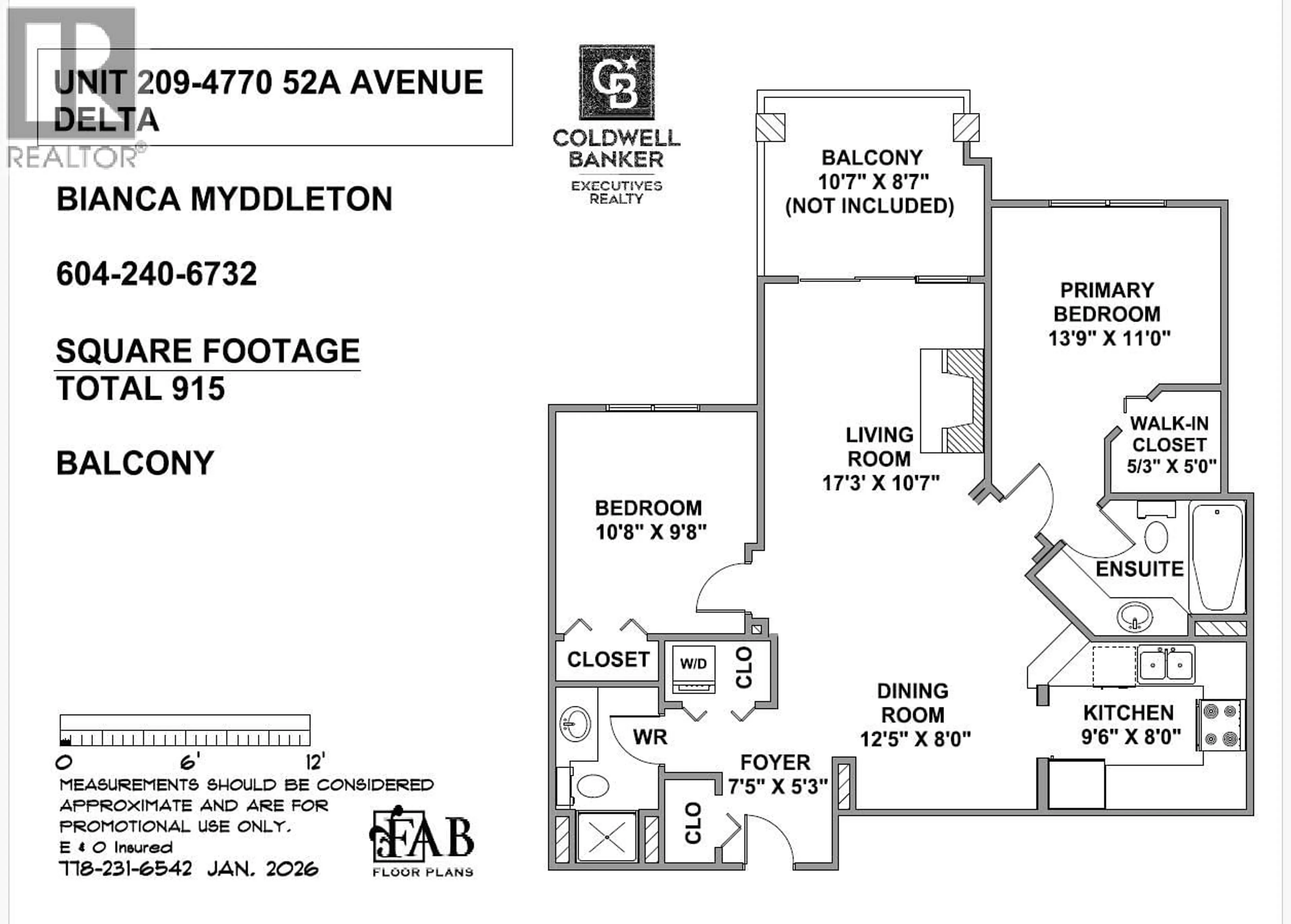 Floor plan for 209 - 4770 52A STREET, Ladner British Columbia V4K5B5