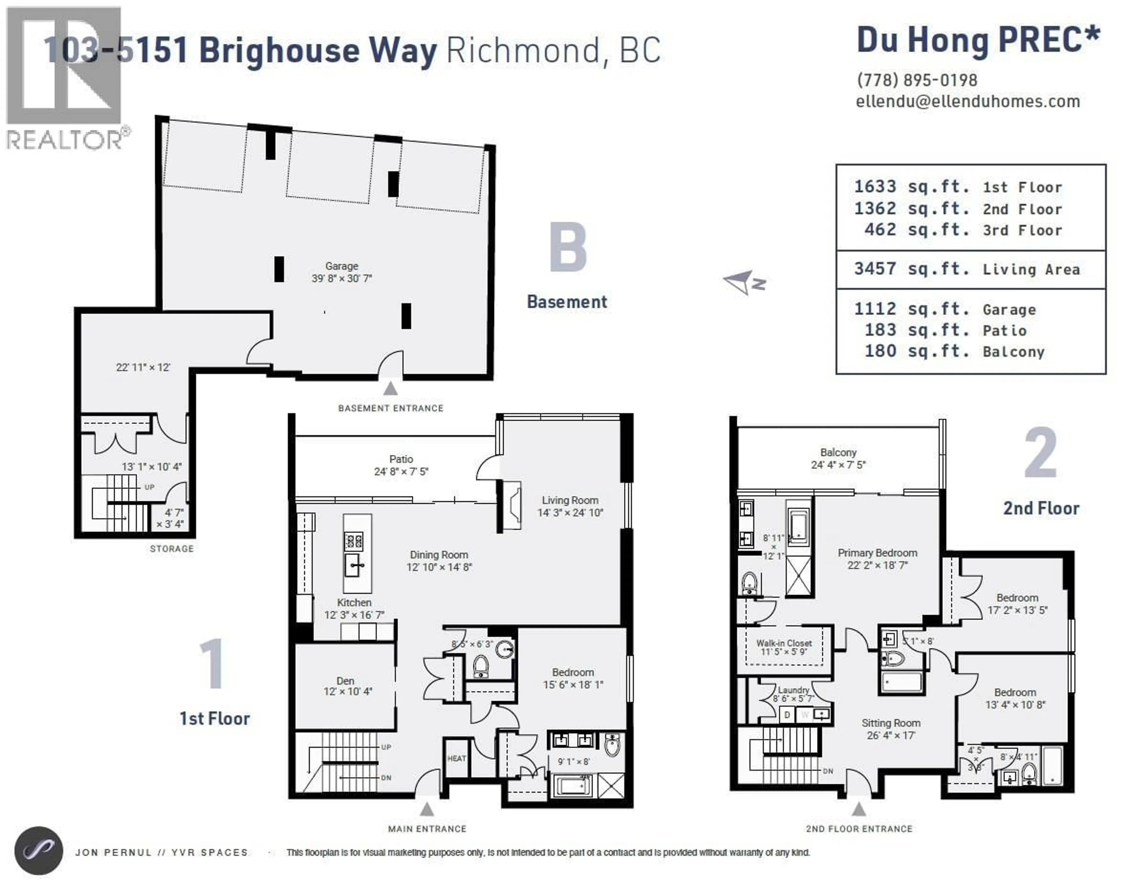 Floor plan for 103 - 5151 BRIGHOUSE WAY, Richmond British Columbia V7C0A6