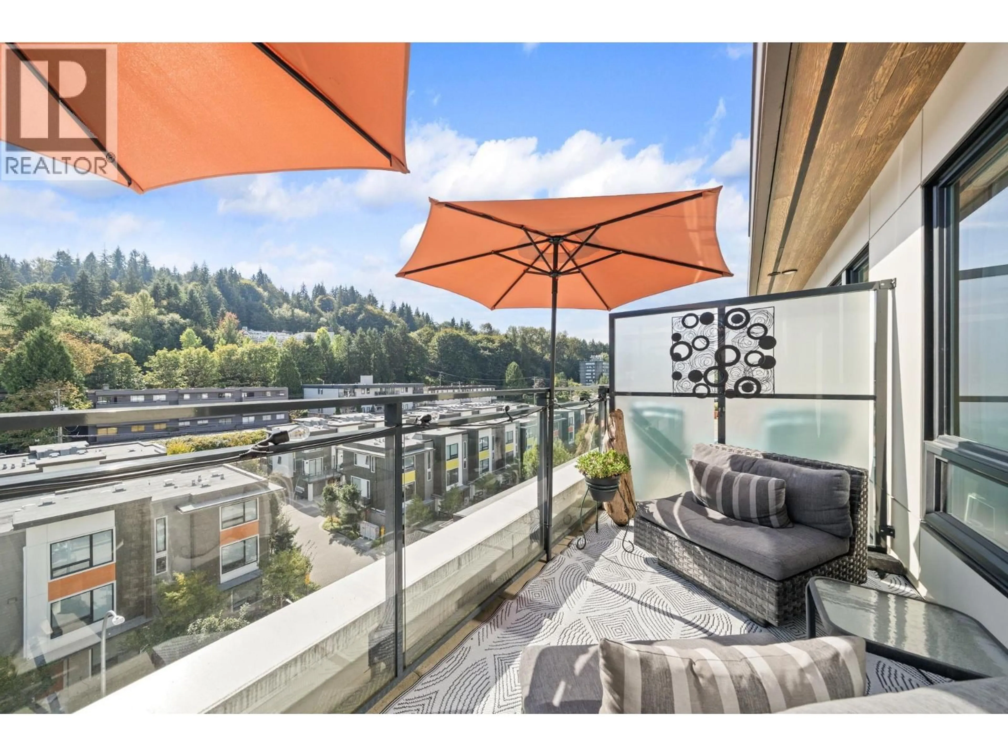 Patio, water/lake/river/ocean view for 605 - 3038 ST GEORGE STREET, Port Moody British Columbia V3H0L3
