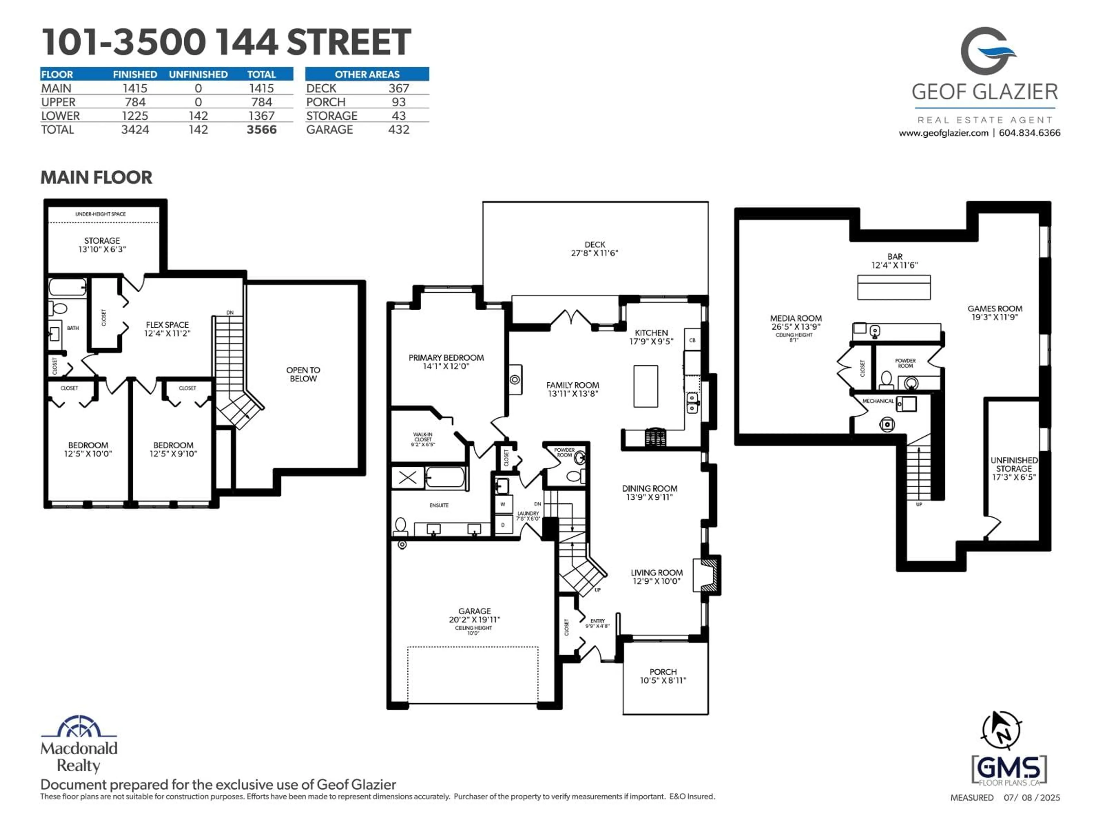 Floor plan for 101 - 3500 144 STREET, Surrey British Columbia V4P3J6