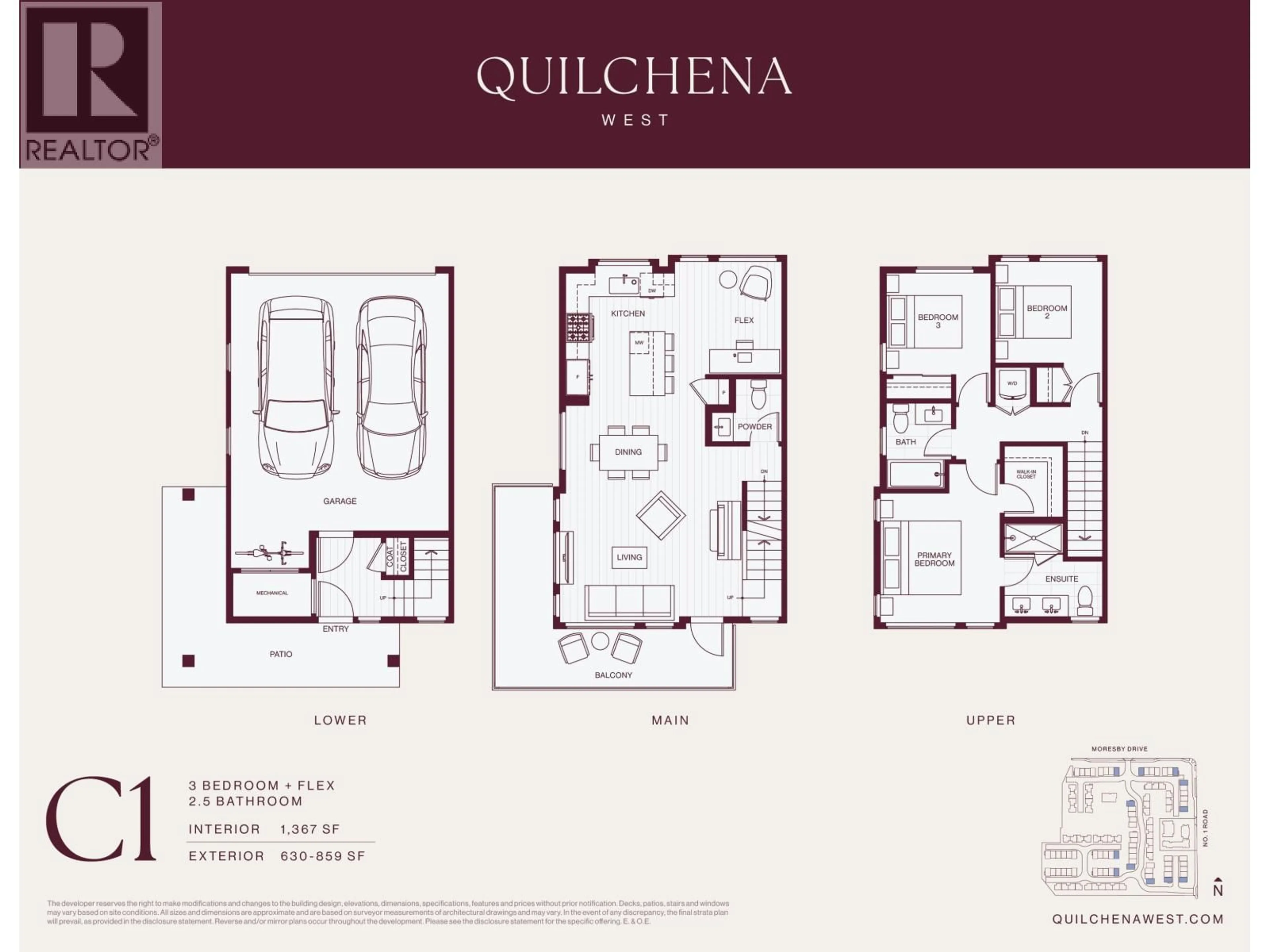 Floor plan for 103 - 3888 MORESBY DRIVE, Richmond British Columbia V7C4G6