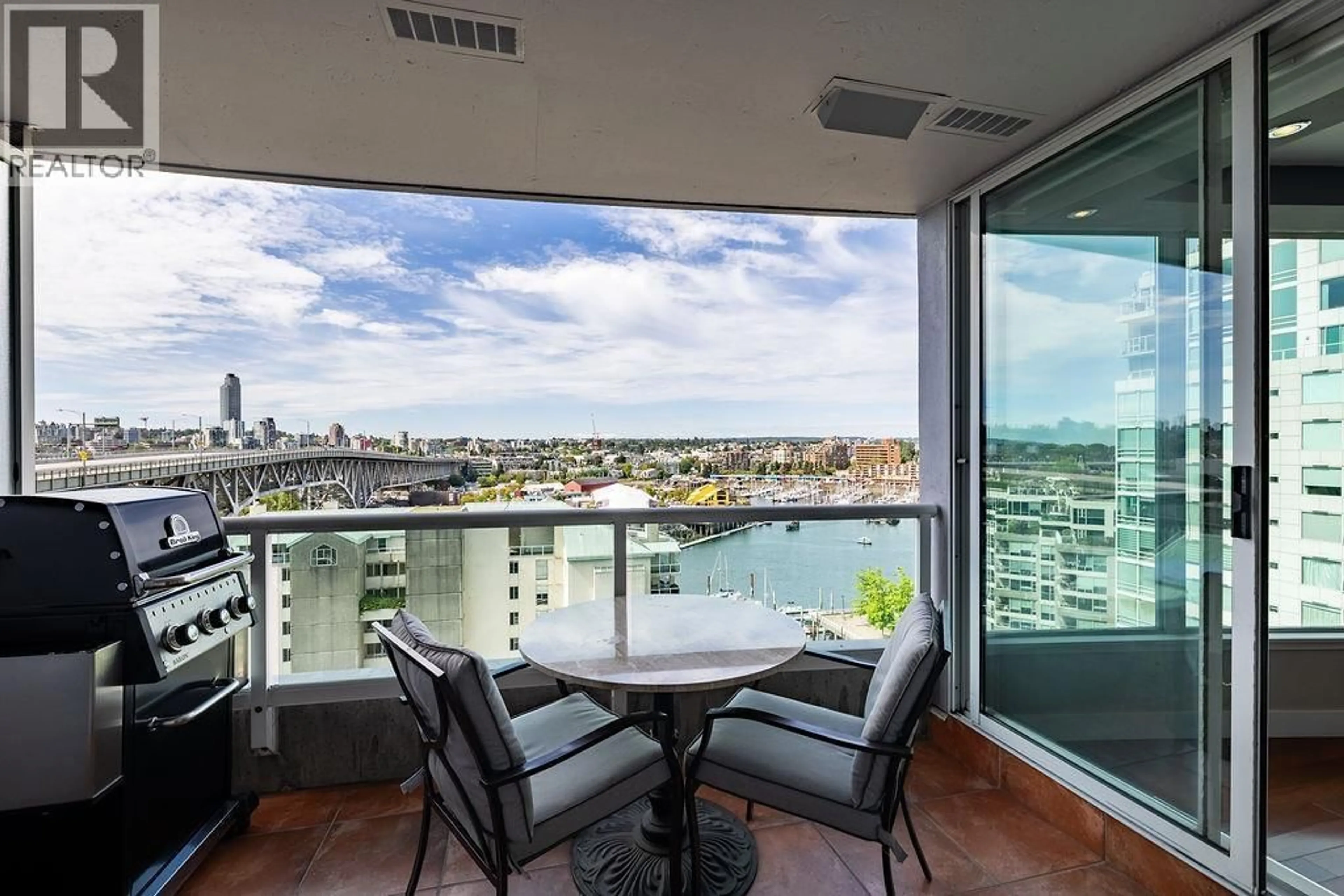 Balcony in the apartment, water/lake/river/ocean view for 1405 - 1500 HOWE STREET, Vancouver British Columbia V6Z2N1