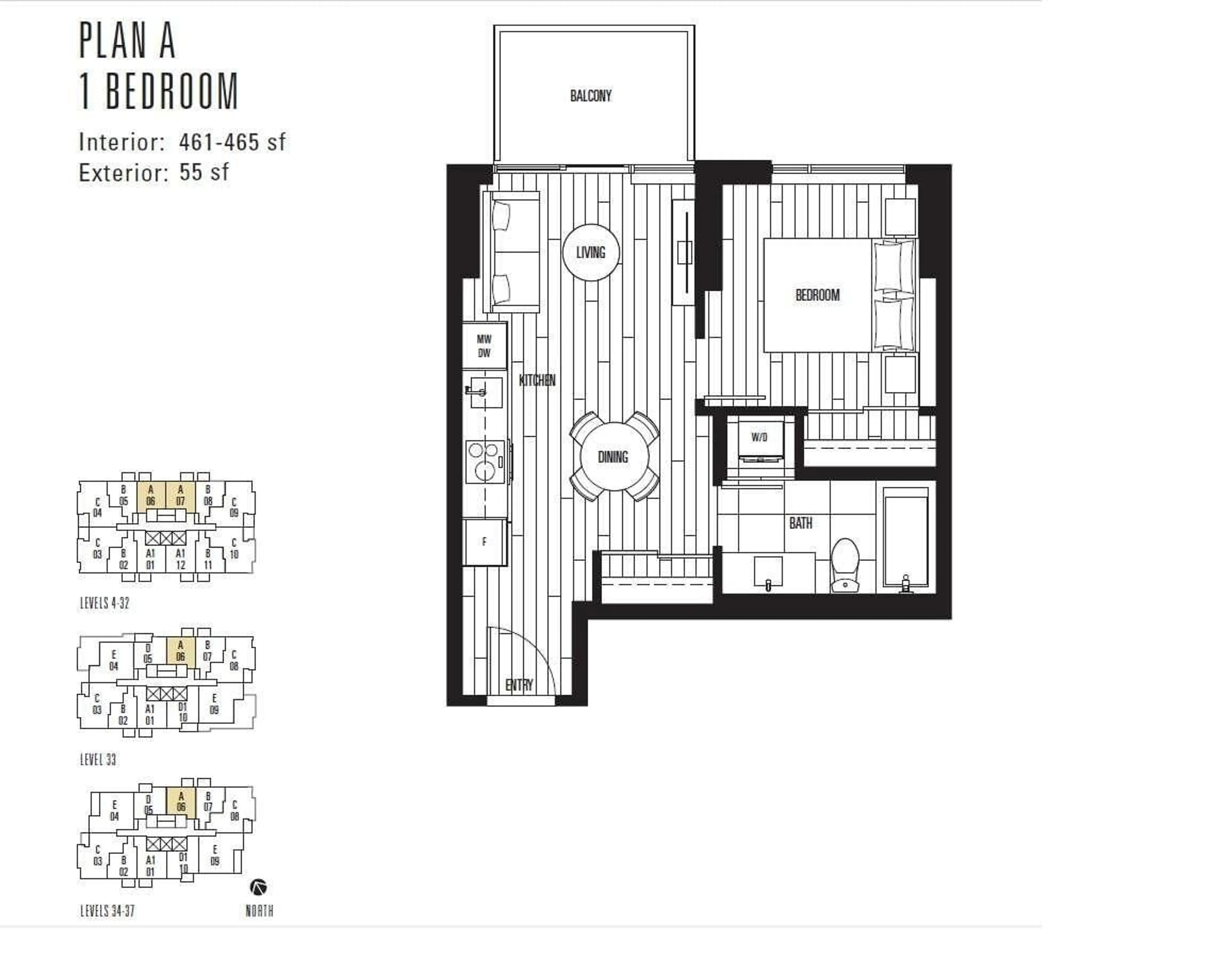 Floor plan for 507 - 13725 GEORGE JUNCTION, Surrey British Columbia V3T0V7