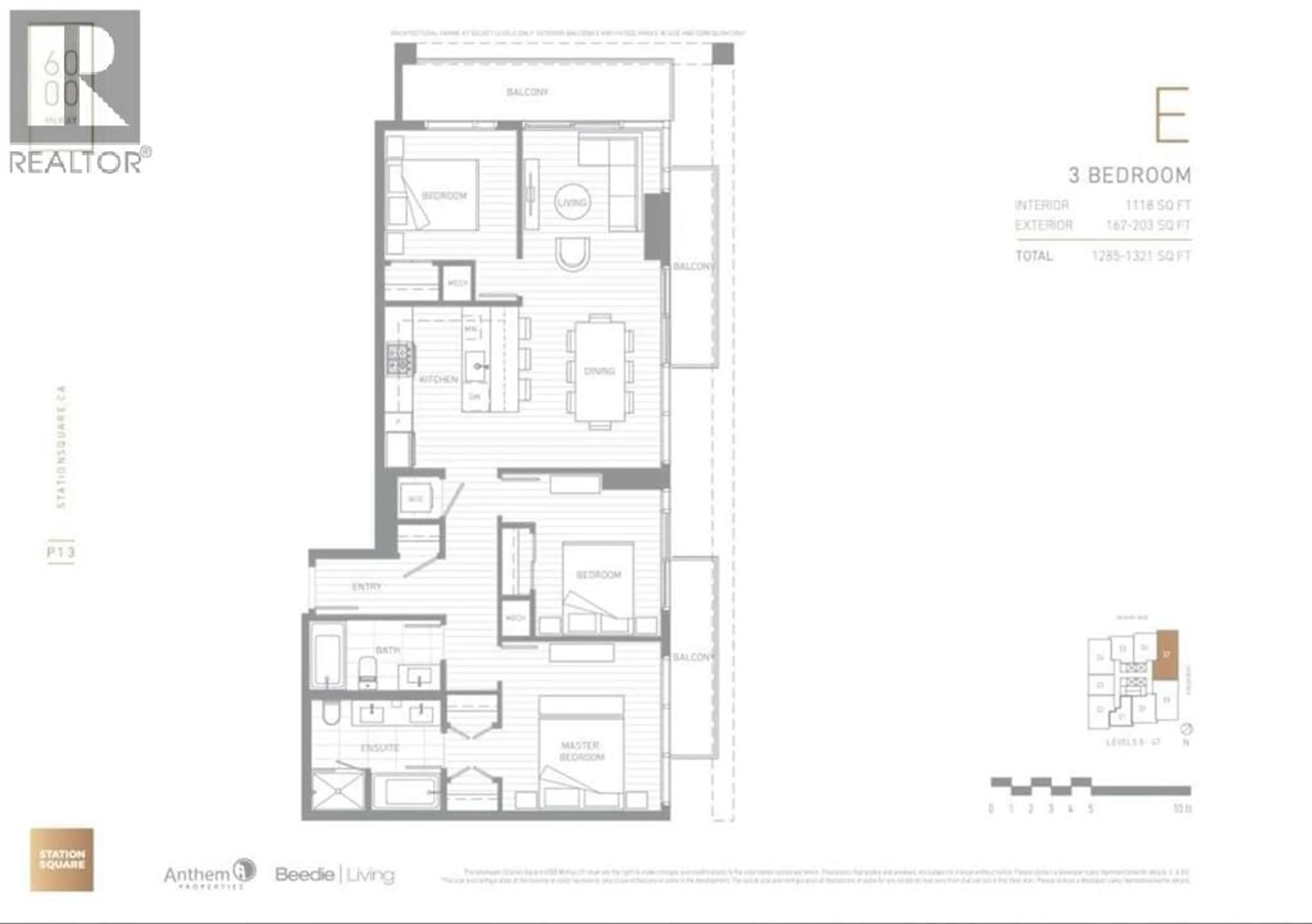 Floor plan for 3607 - 6000 MCKAY AVENUE, Burnaby British Columbia V5H0K2