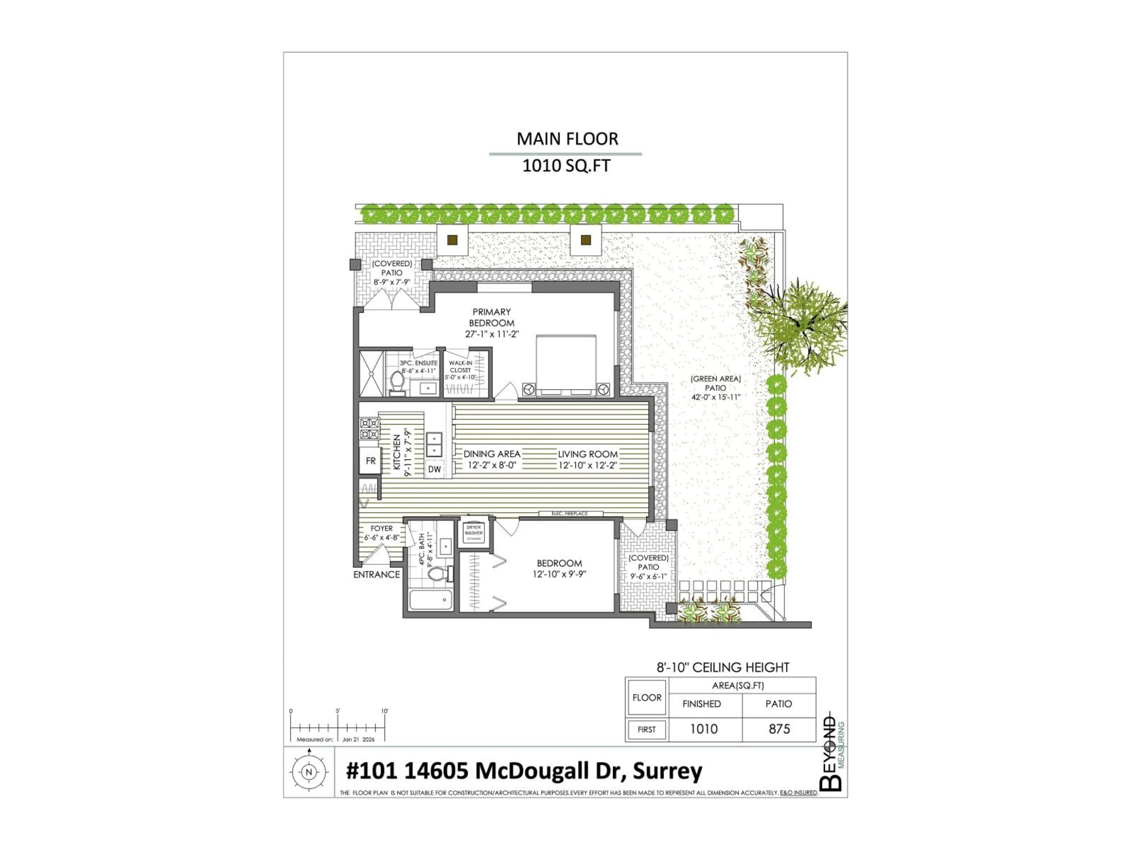 Floor plan for 101 - 14605 MCDOUGALL DRIVE, Surrey British Columbia V4P0G7