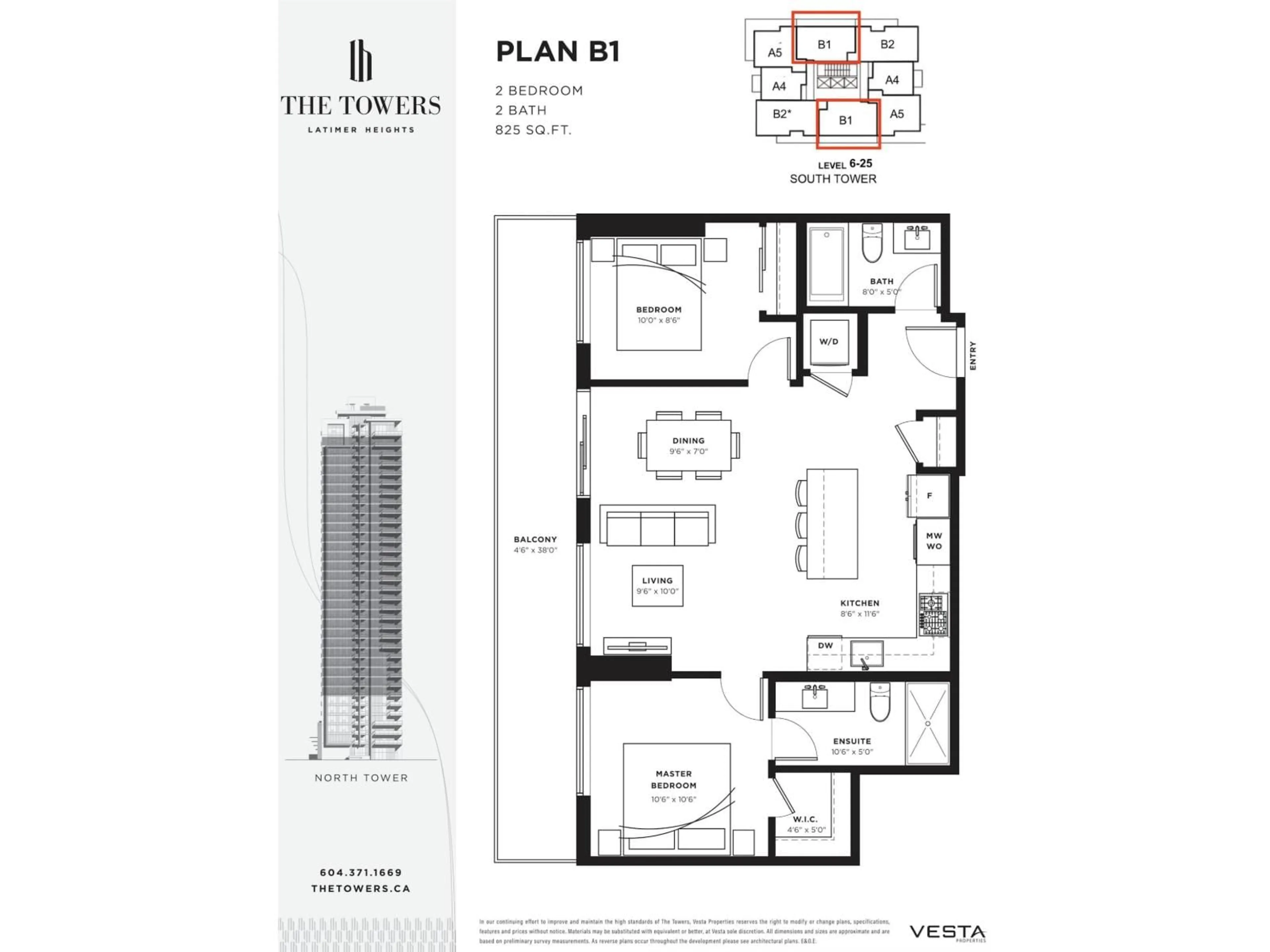 Floor plan for 2701 - 8551 201 STREET, Langley British Columbia V2Y3Y5