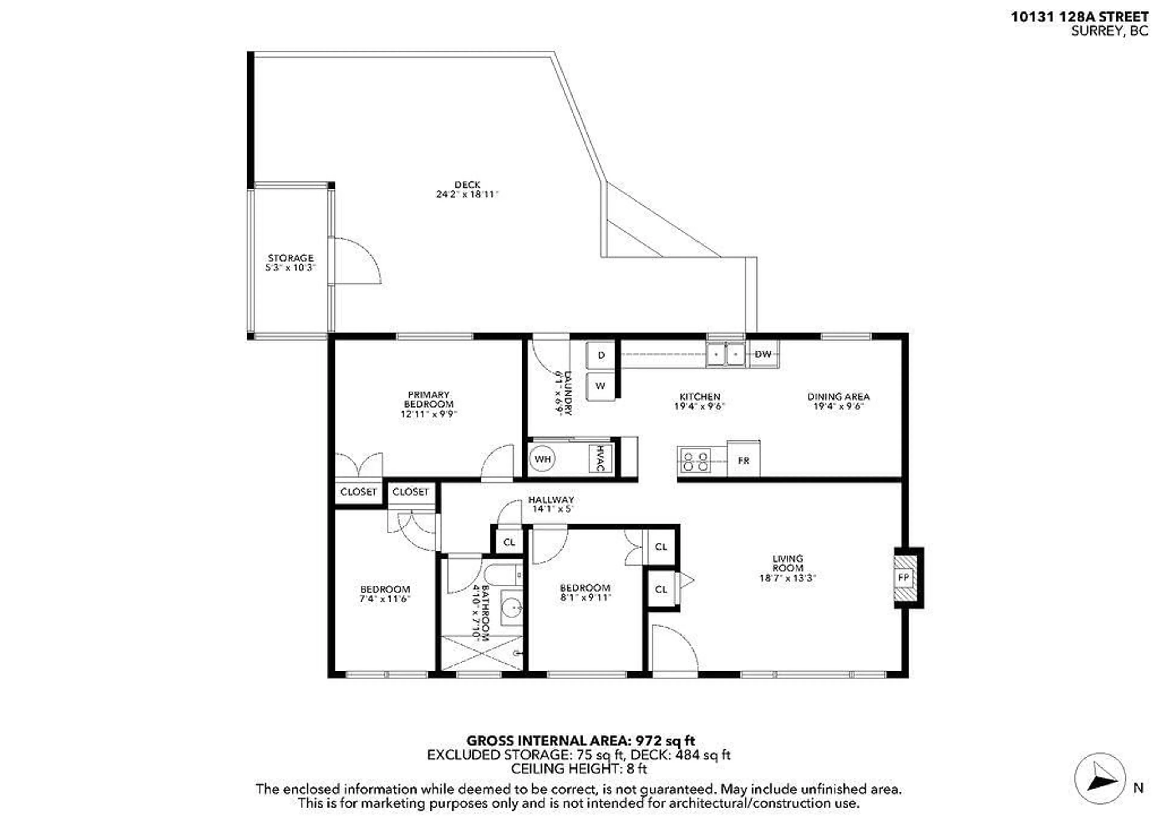 Floor plan for 10131 128A STREET, Surrey British Columbia V3T3E5