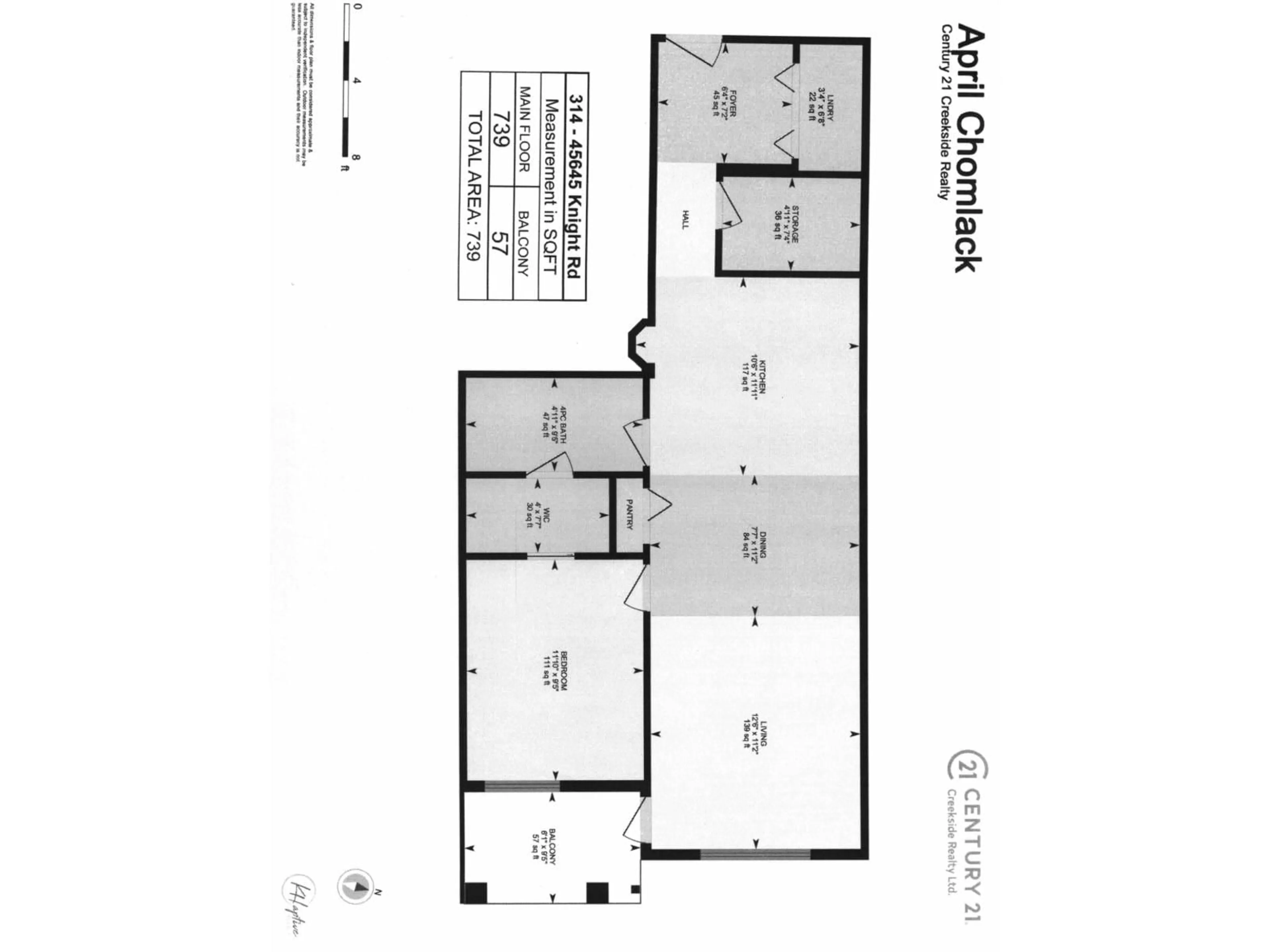 Floor plan for 314 - 45645 KNIGHT ROAD, Chilliwack British Columbia V2R0B1