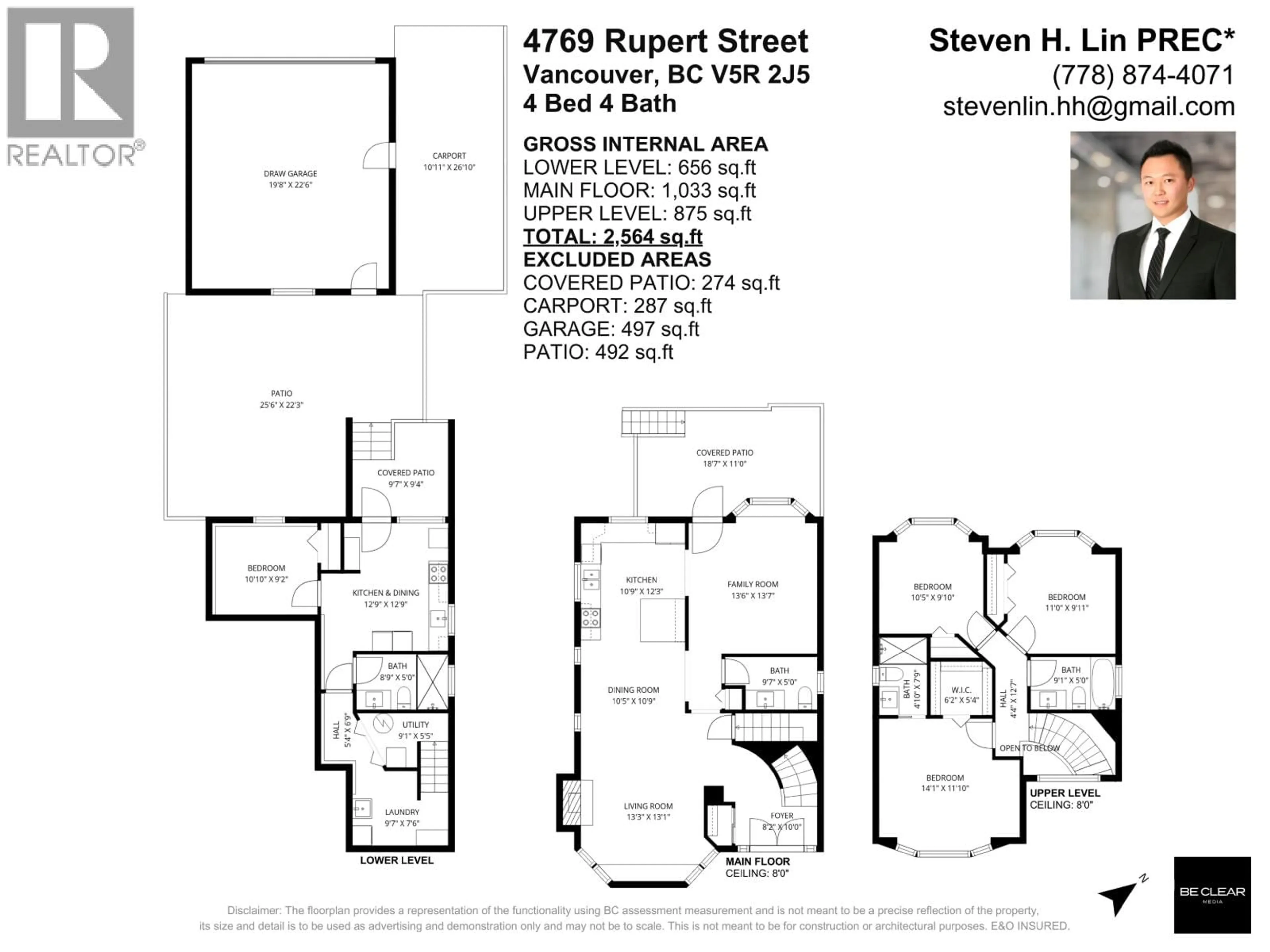Floor plan for 4769 RUPERT STREET, Vancouver British Columbia V5R2J5