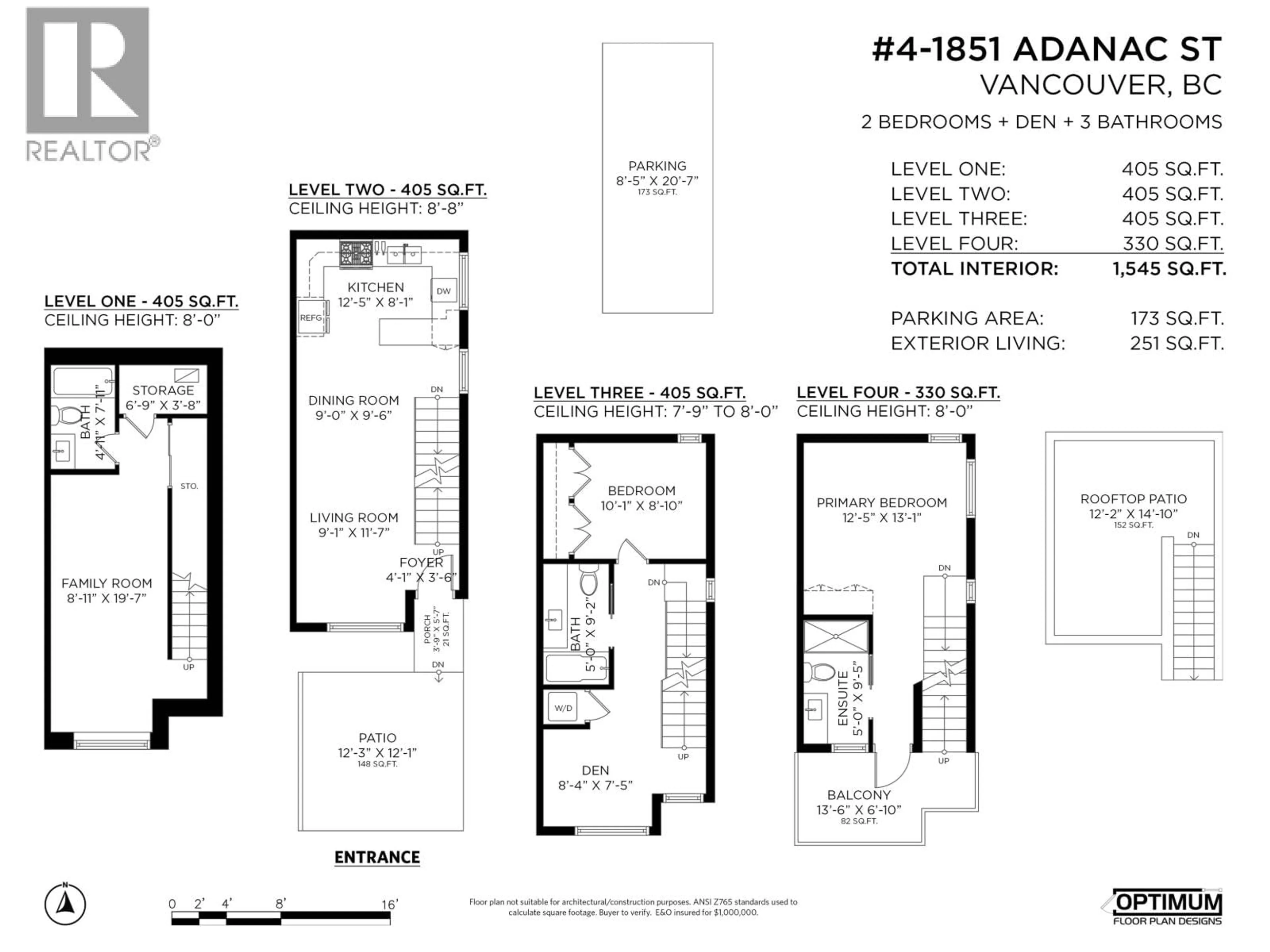 Floor plan for 4 - 1851 ADANAC STREET, Vancouver British Columbia V5L2E1