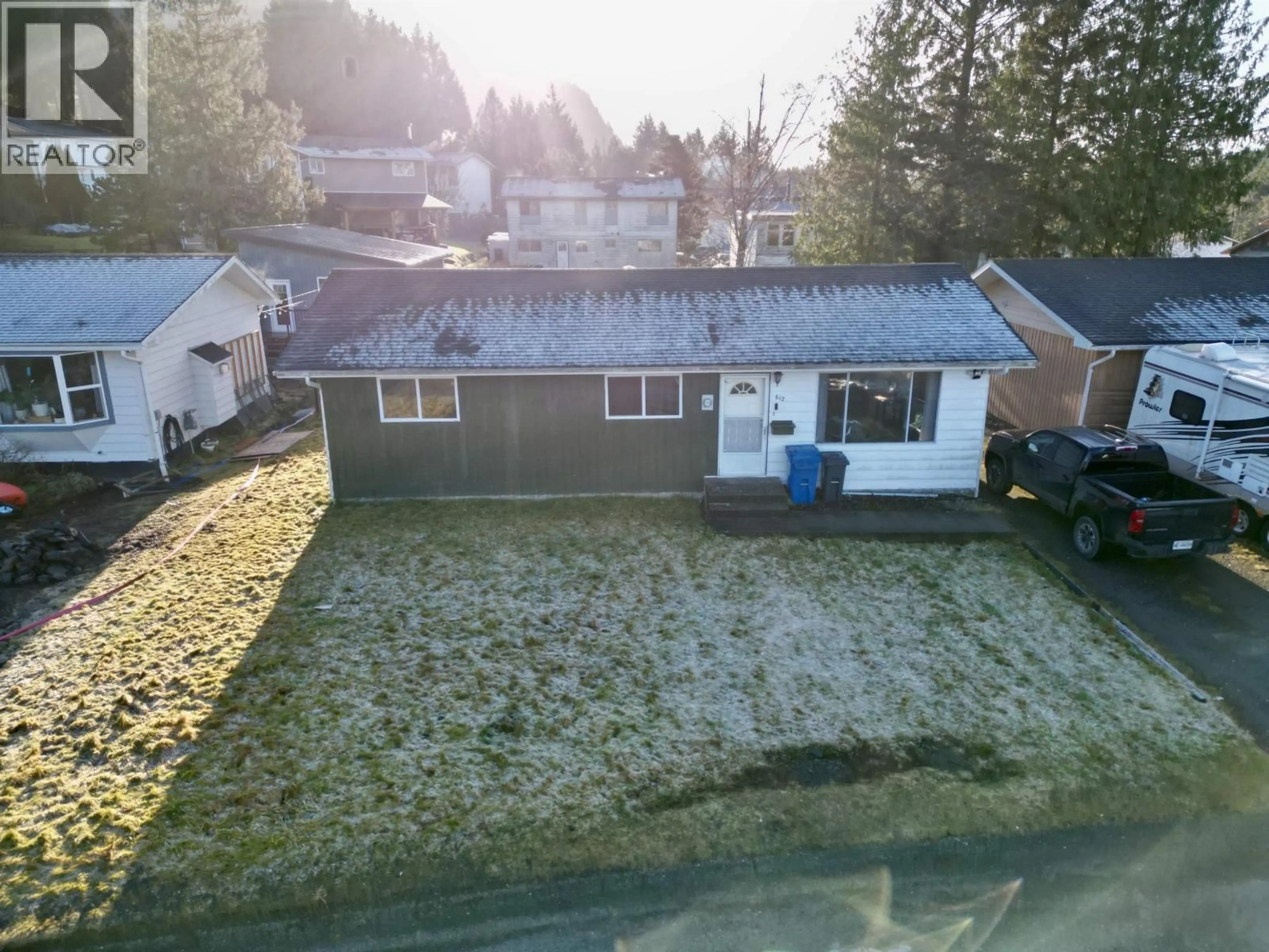 A pic from outside/outdoor area/front of a property/back of a property/a pic from drone, street for 612 RITCHIE STREET, Prince Rupert British Columbia V8J3N5