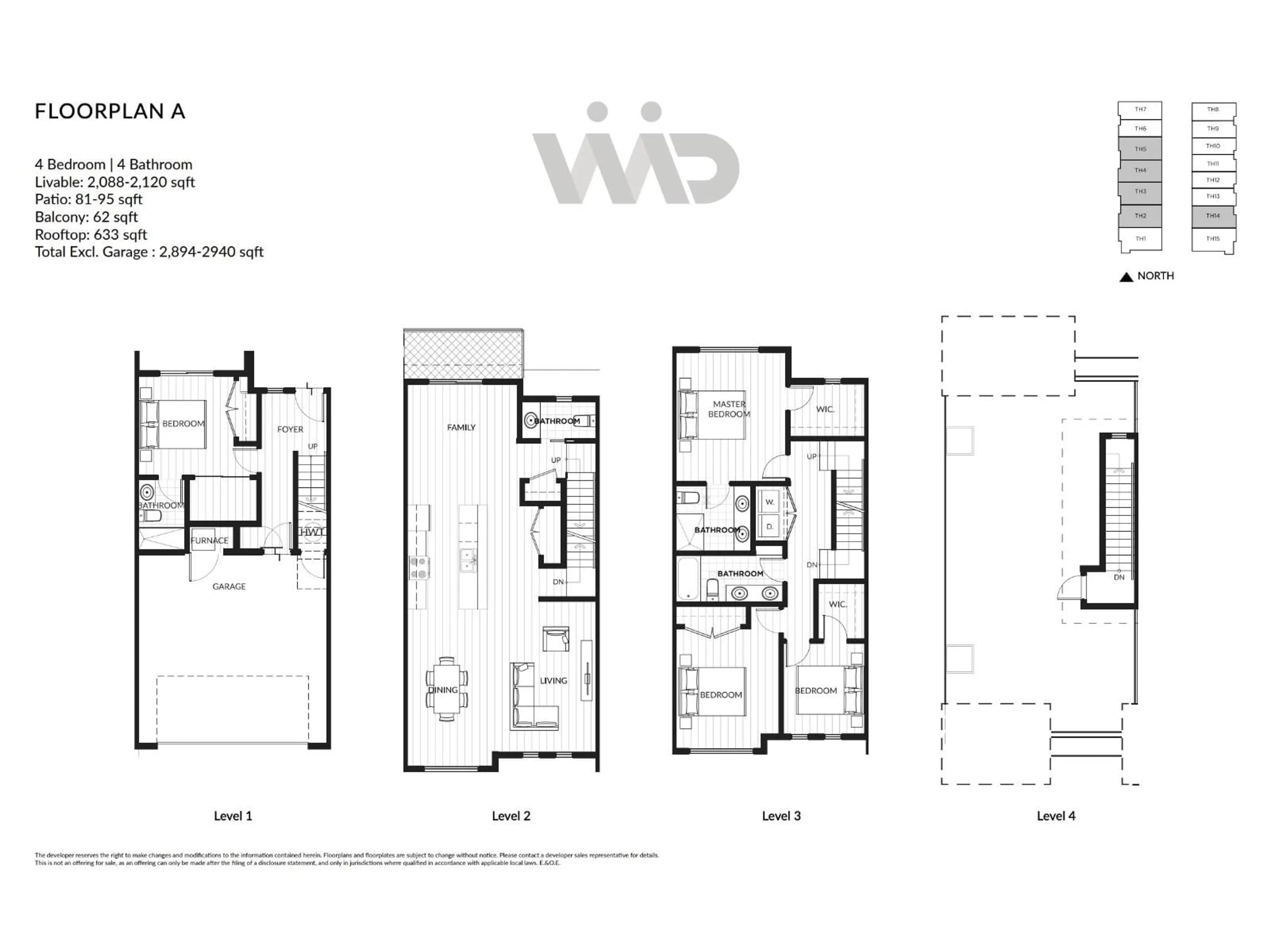 Floor plan for 3 - 19667 55A AVENUE, Langley British Columbia V3A3X1