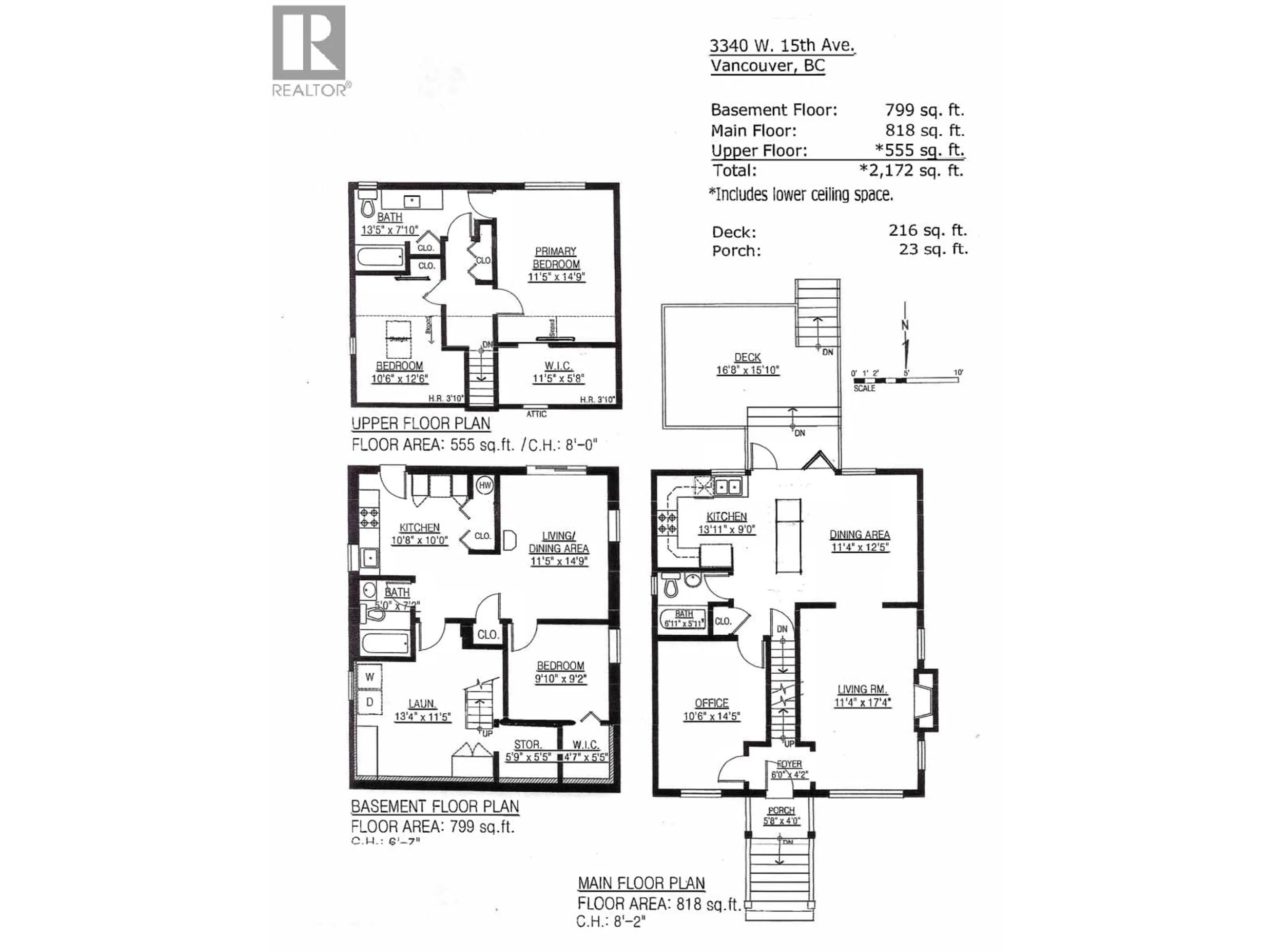 Floor plan for 3340 15TH AVENUE, Vancouver British Columbia V6R2Y8