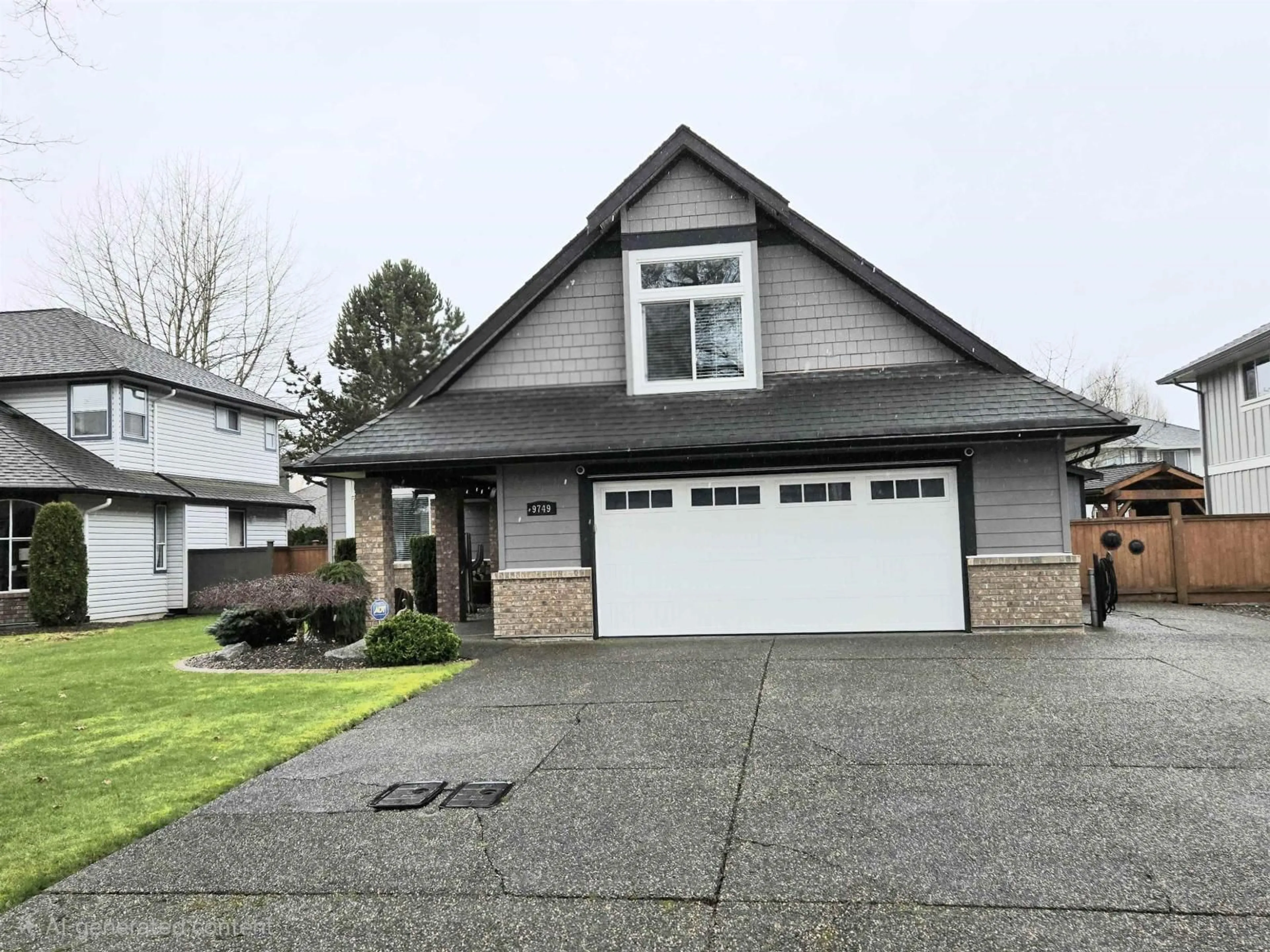 Home with vinyl exterior material, street for 9749 206 STREET, Langley British Columbia V1M2H5