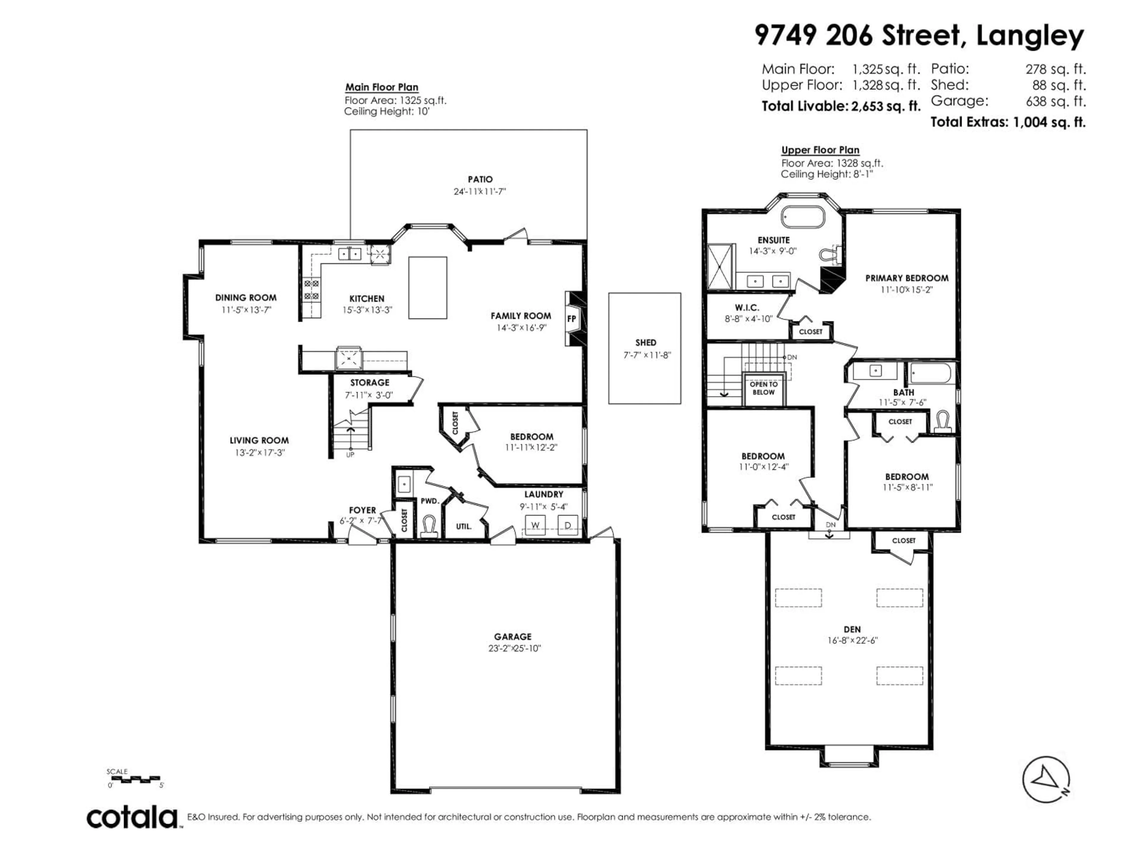 Floor plan for 9749 206 STREET, Langley British Columbia V1M2H5