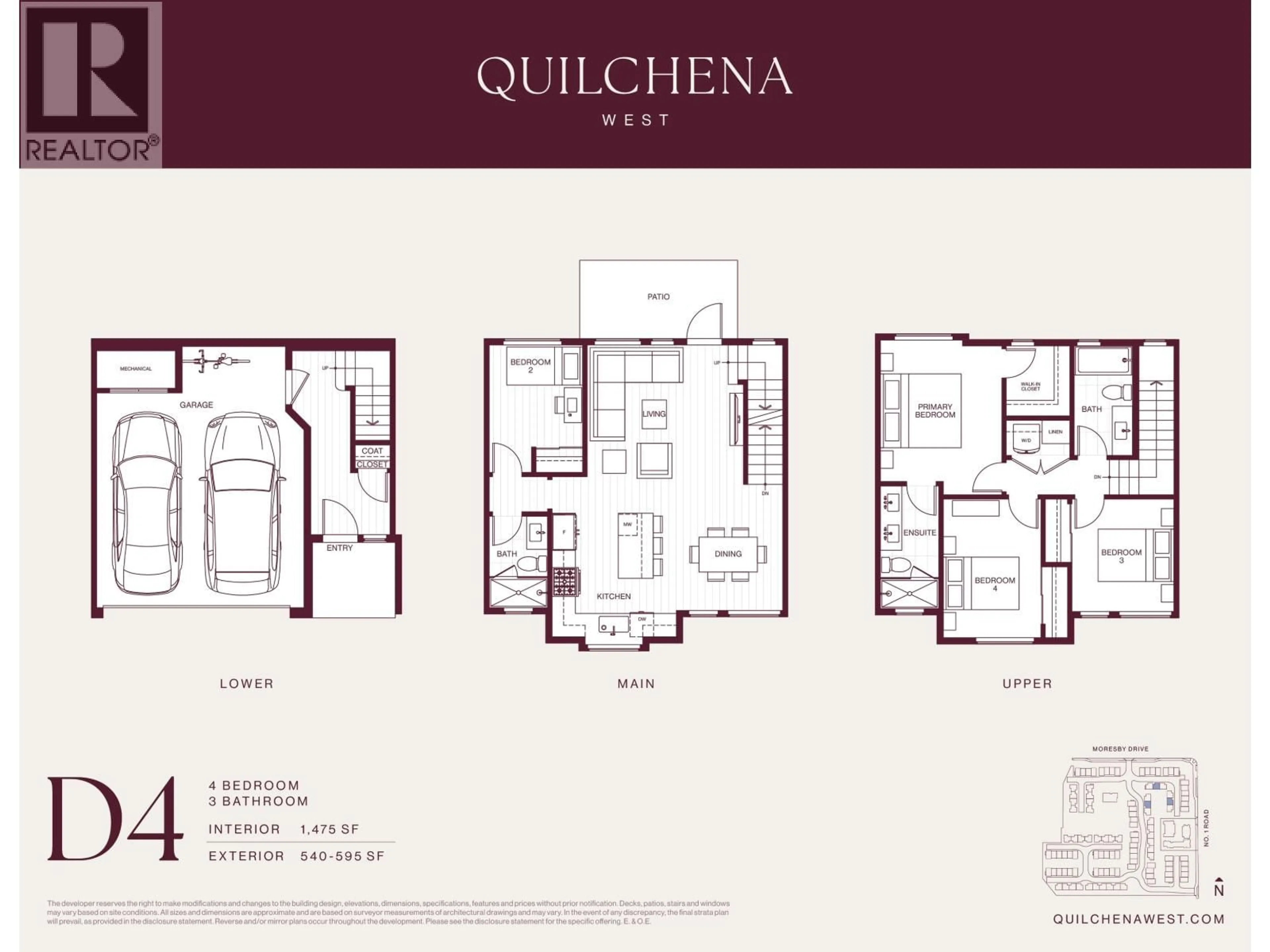 Floor plan for 96 - 3888 MORESBY DRIVE, Richmond British Columbia V7C4G6