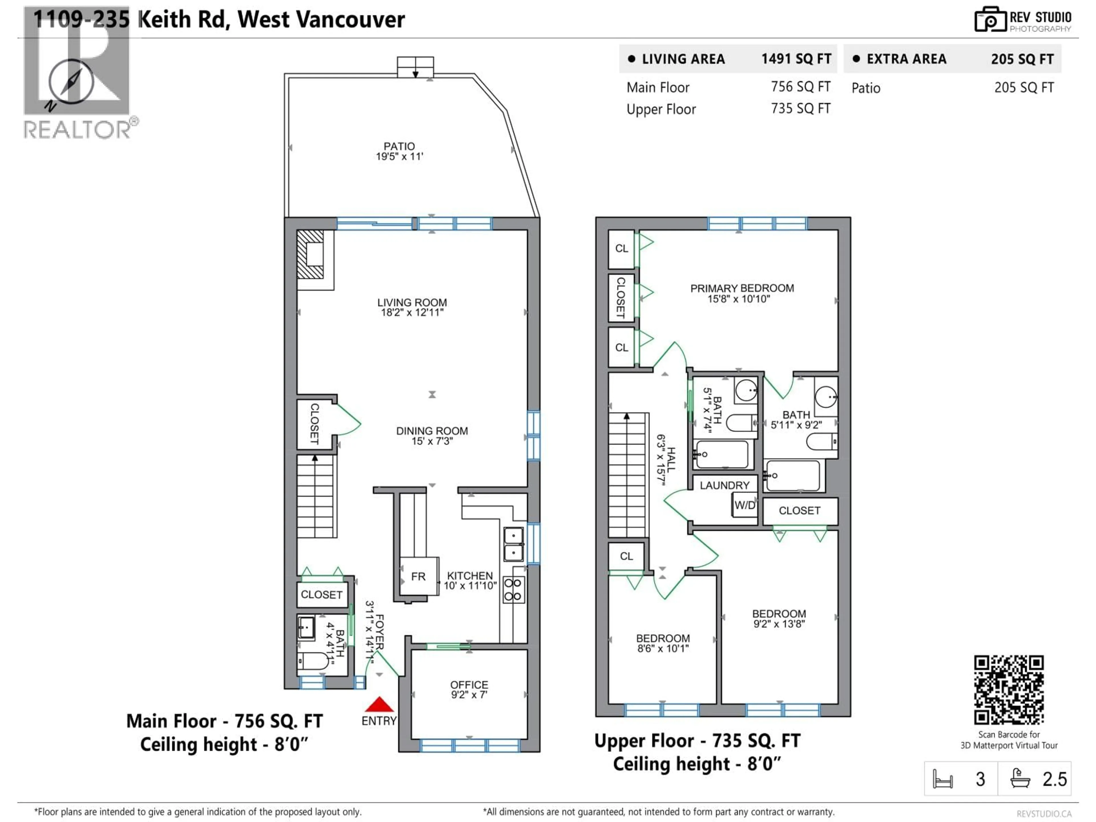 Floor plan for 1109 - 235 KEITH ROAD, West Vancouver British Columbia V7T1M7