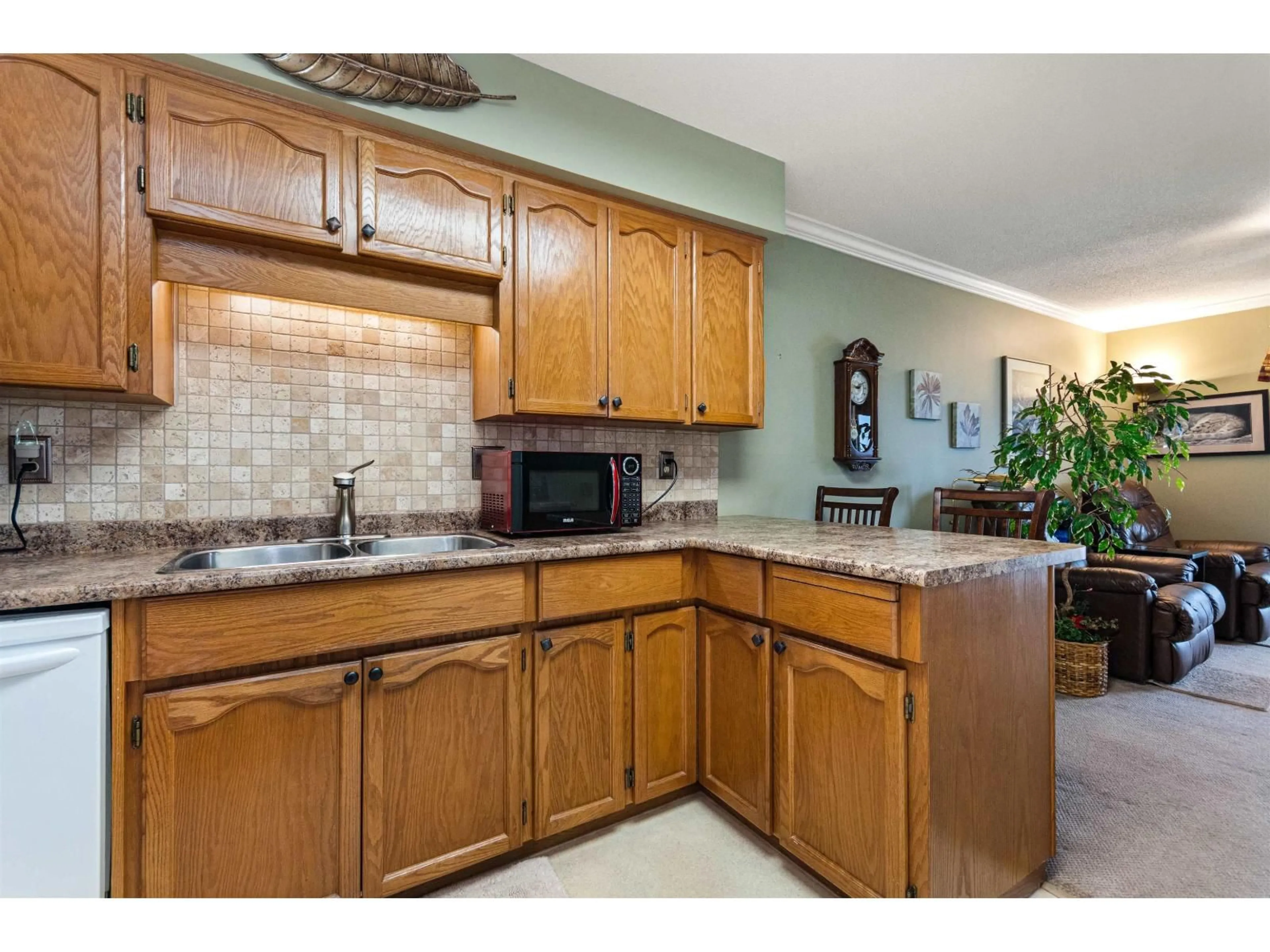 Standard kitchen, ceramic/tile floor for 206 - 8725 ELM DRIVE, Chilliwack British Columbia V2P4Y3