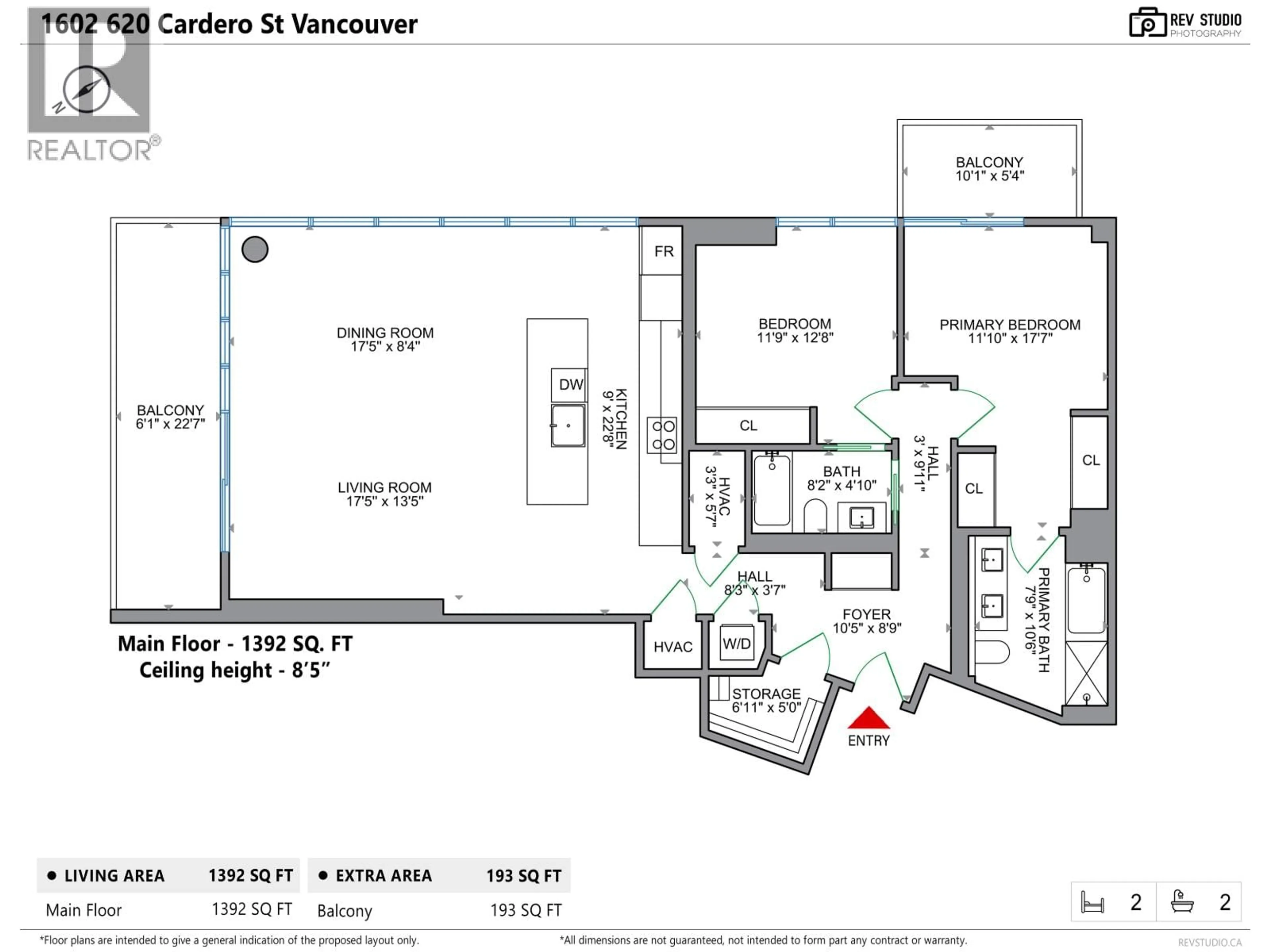 Floor plan for 1602 - 620 CARDERO STREET, Vancouver British Columbia V6G0C7