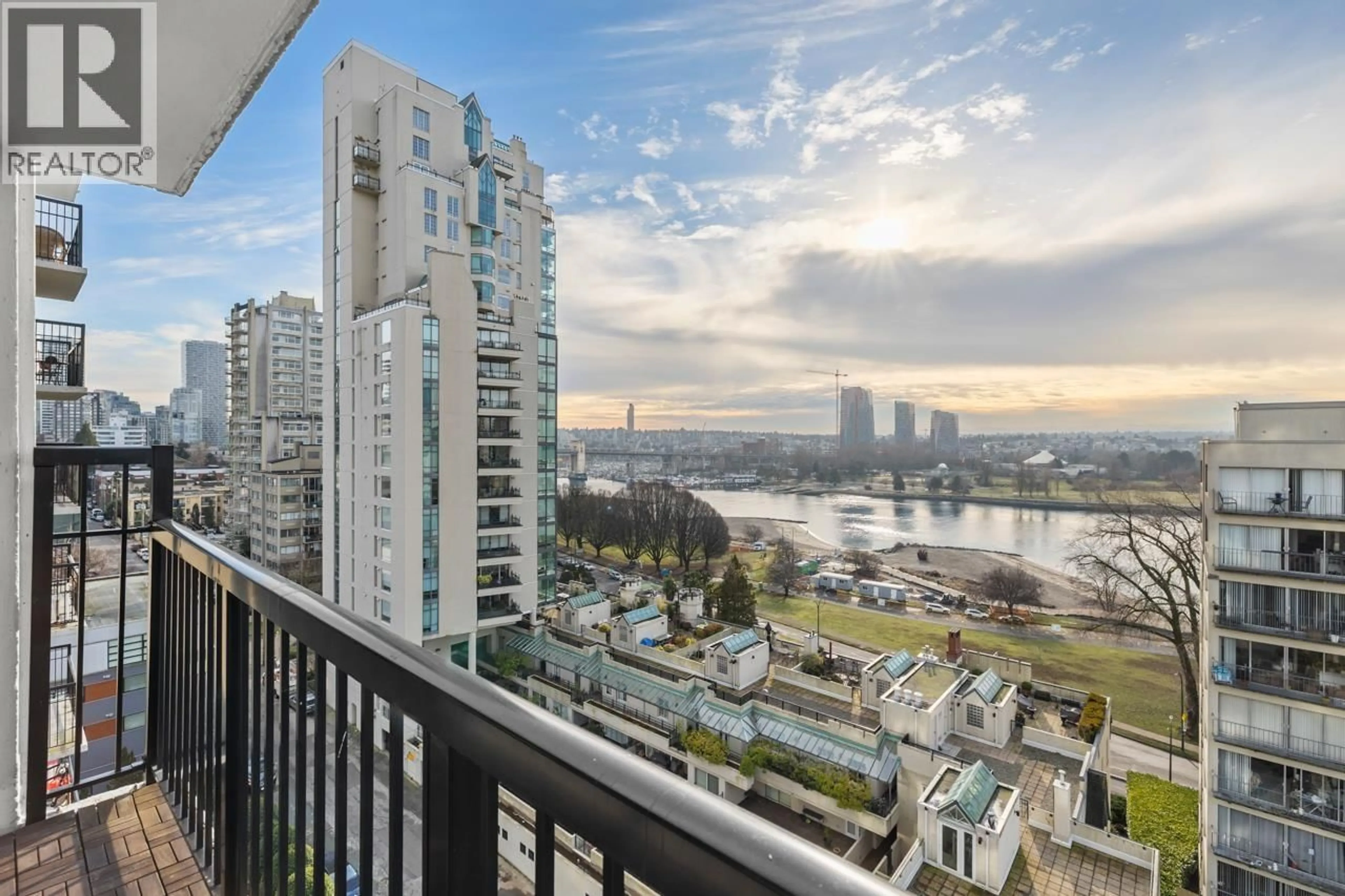 Balcony in the apartment, city buildings view from balcony for 808 - 1330 HARWOOD STREET, Vancouver British Columbia V6E1S8