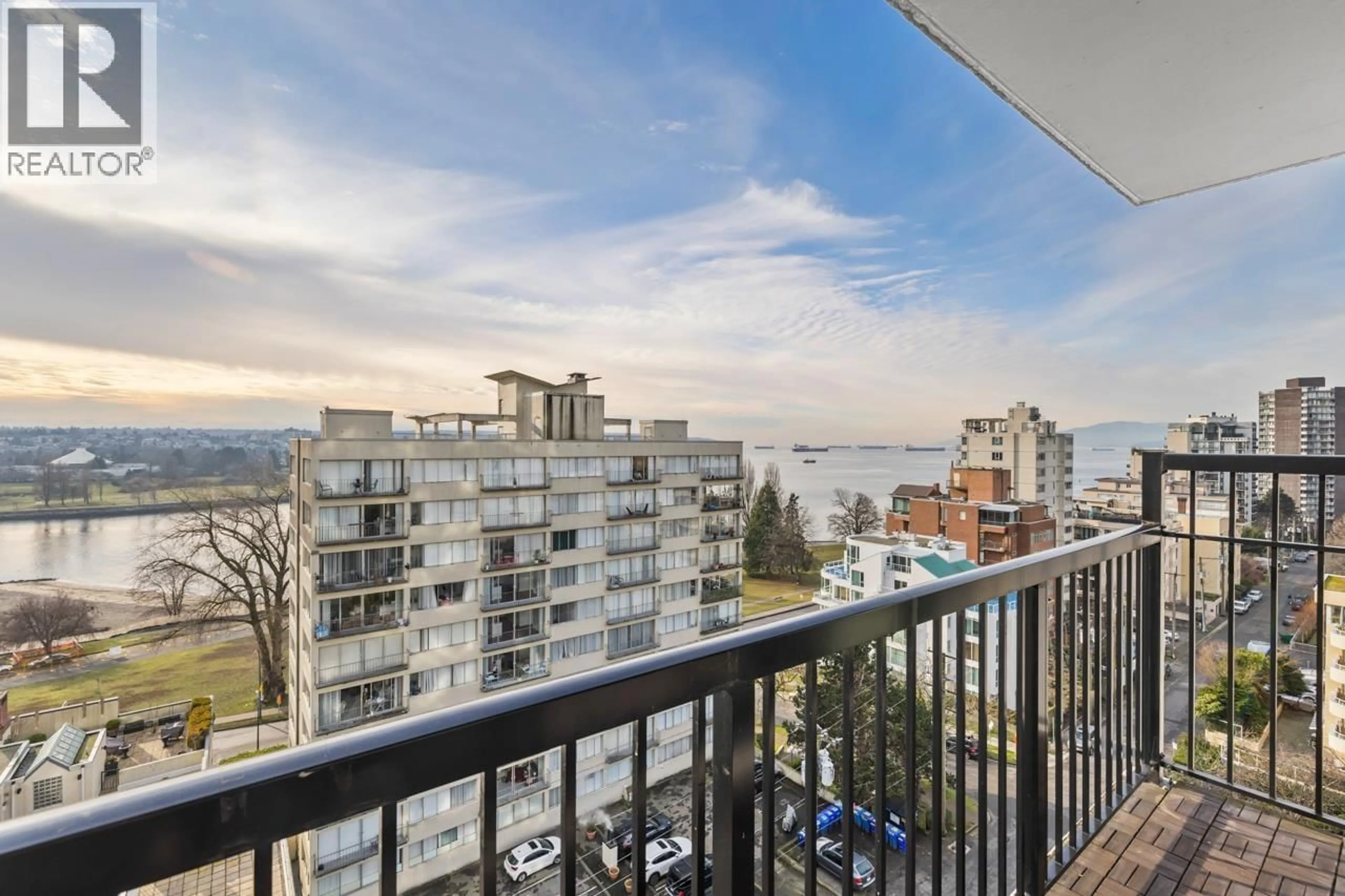 Balcony in the apartment, city buildings view from balcony for 808 - 1330 HARWOOD STREET, Vancouver British Columbia V6E1S8