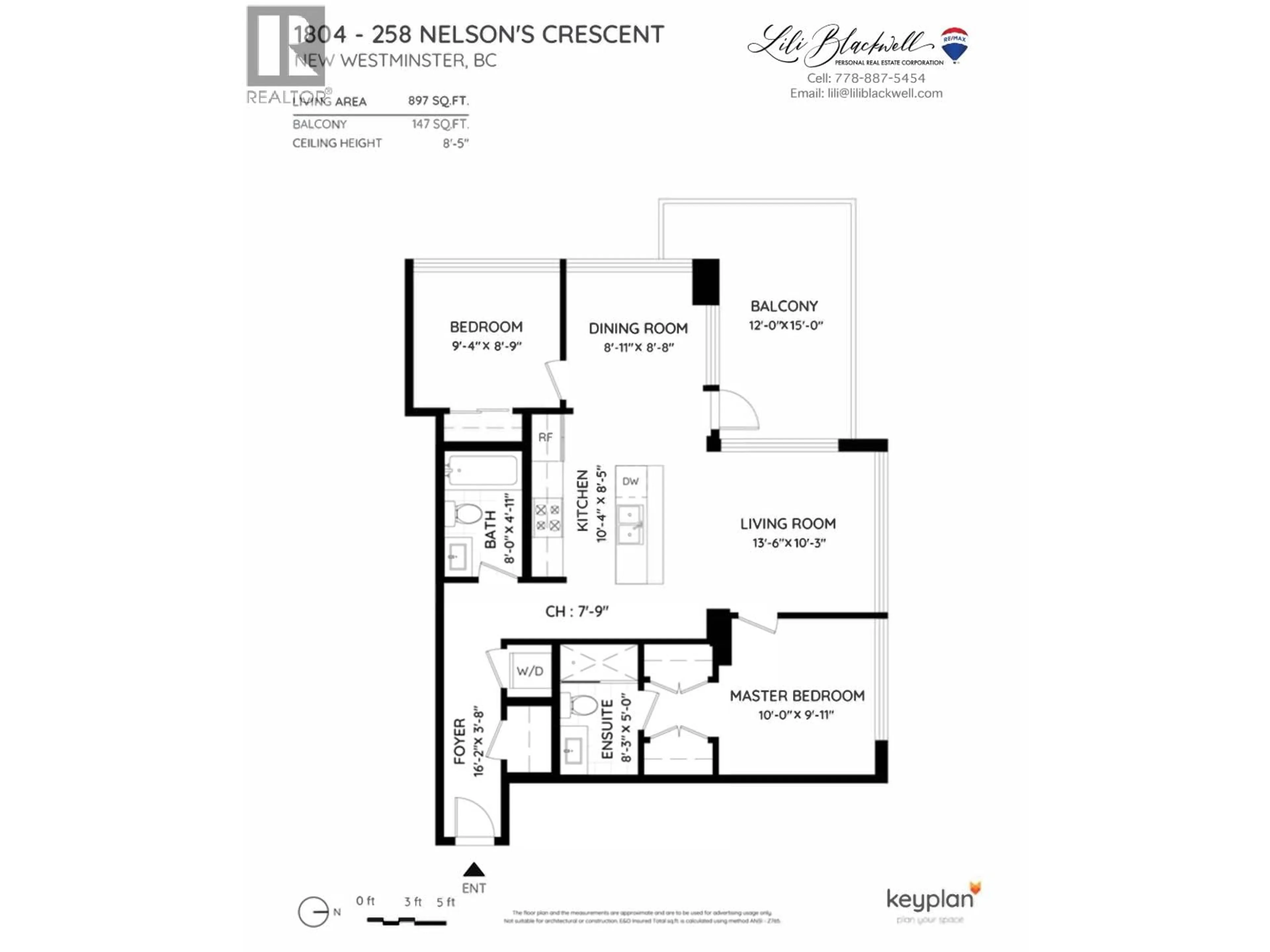 Floor plan for 1804 - 258 NELSON'S COURT, New Westminster British Columbia V3L0J9