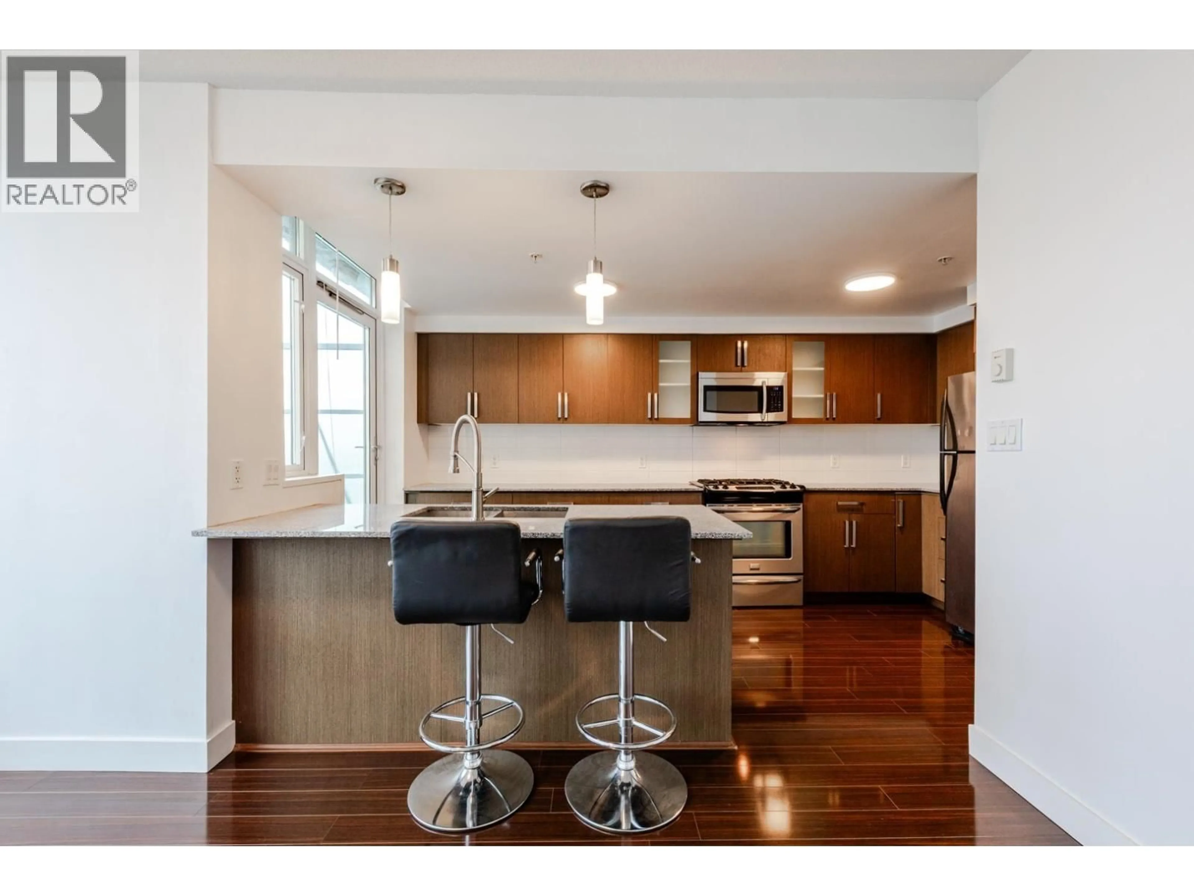 Open concept kitchen, wood/laminate floor for 1801 - 8068 WESTMINSTER HIGHWAY, Richmond British Columbia V6X0C6
