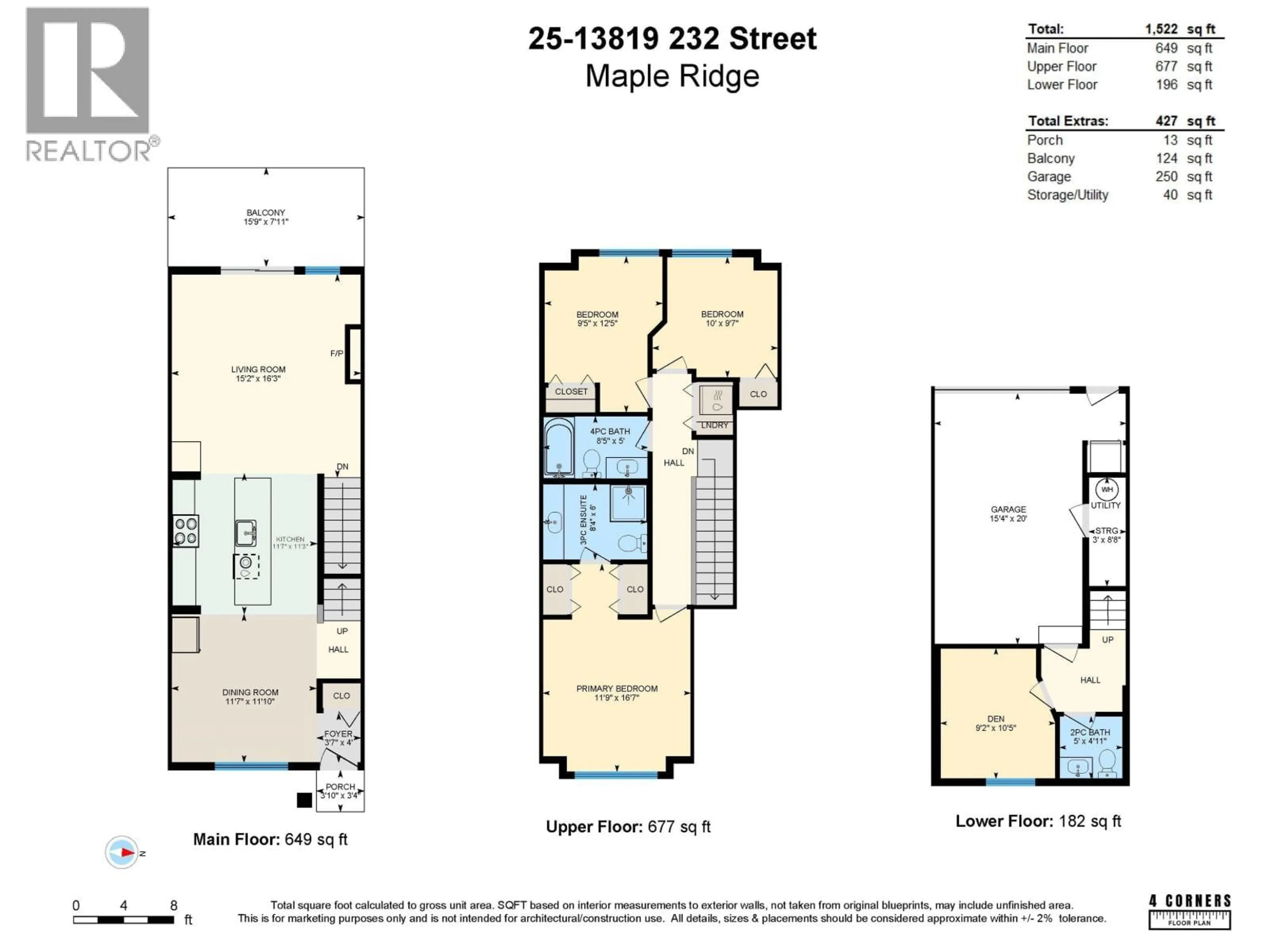 Floor plan for 25 - 13819 232 STREET, Maple Ridge British Columbia V4R0C7