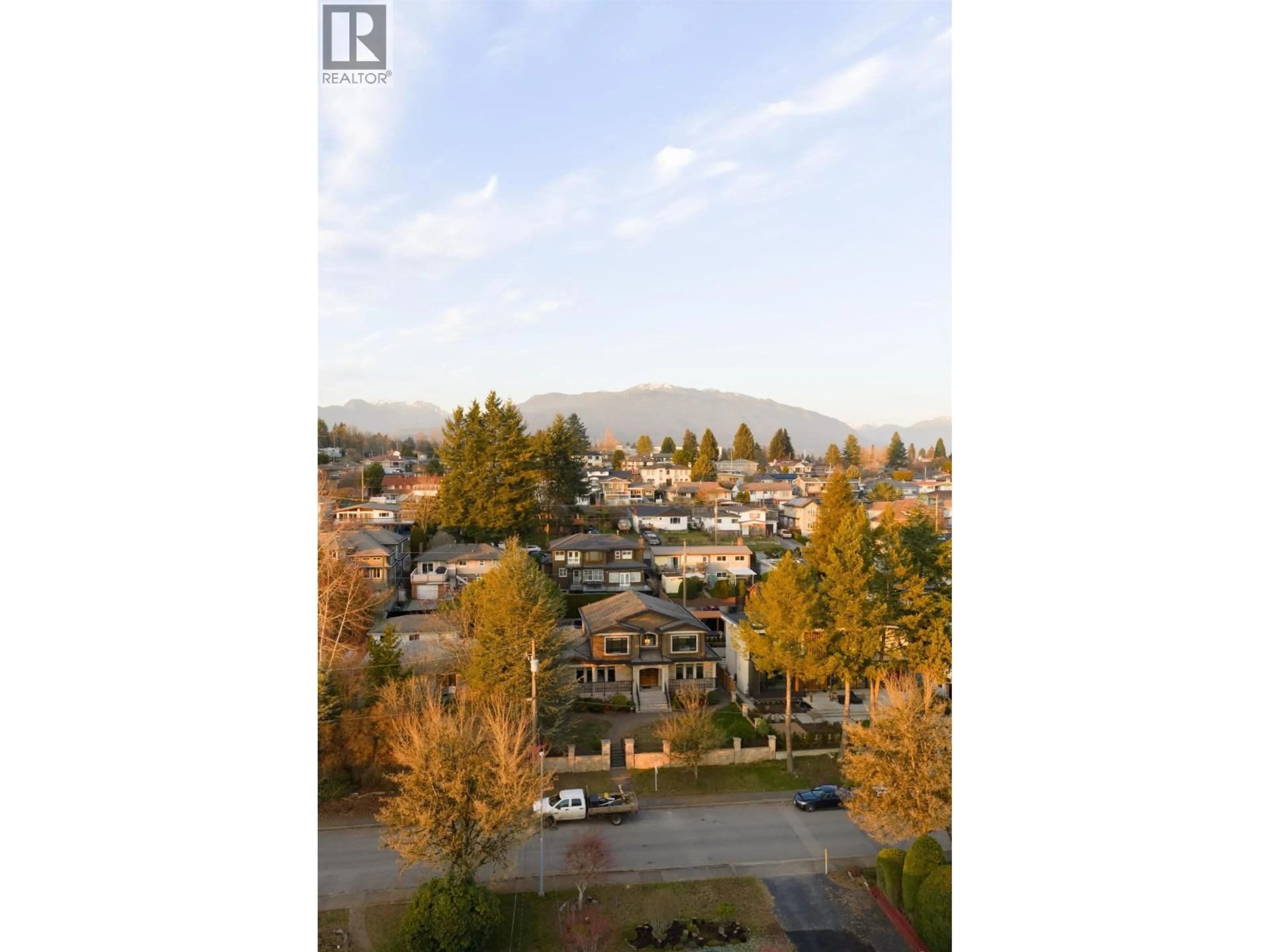 A pic from outside/outdoor area/front of a property/back of a property/a pic from drone, mountain view for 6185 GRANT STREET, Burnaby British Columbia V5B2K7