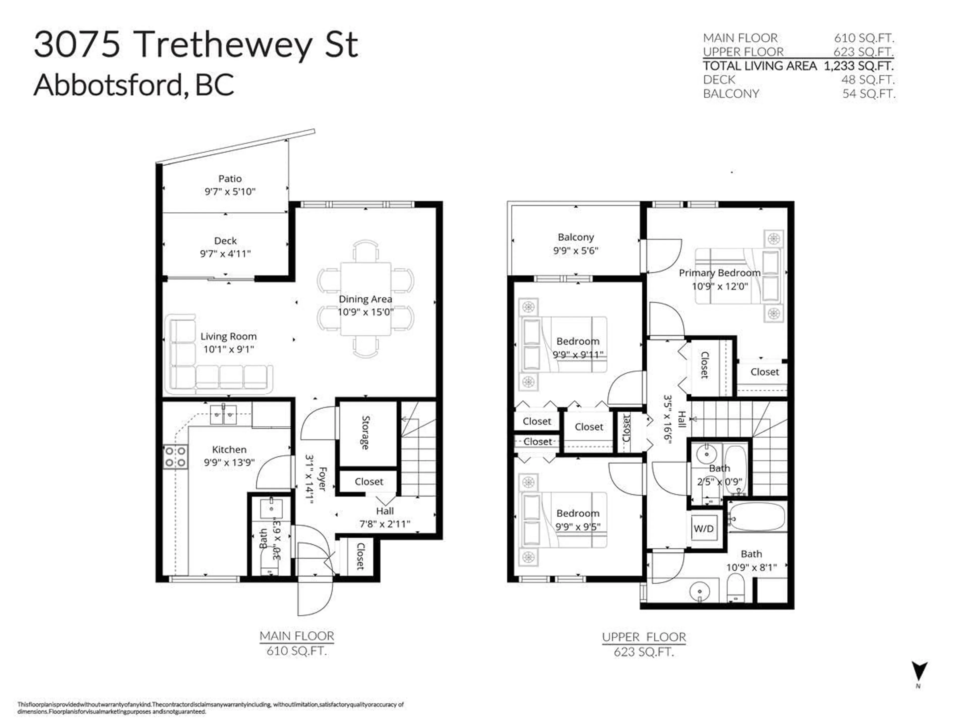 Floor plan for 23 - 3075 TRETHEWEY STREET, Abbotsford British Columbia V2T3R4