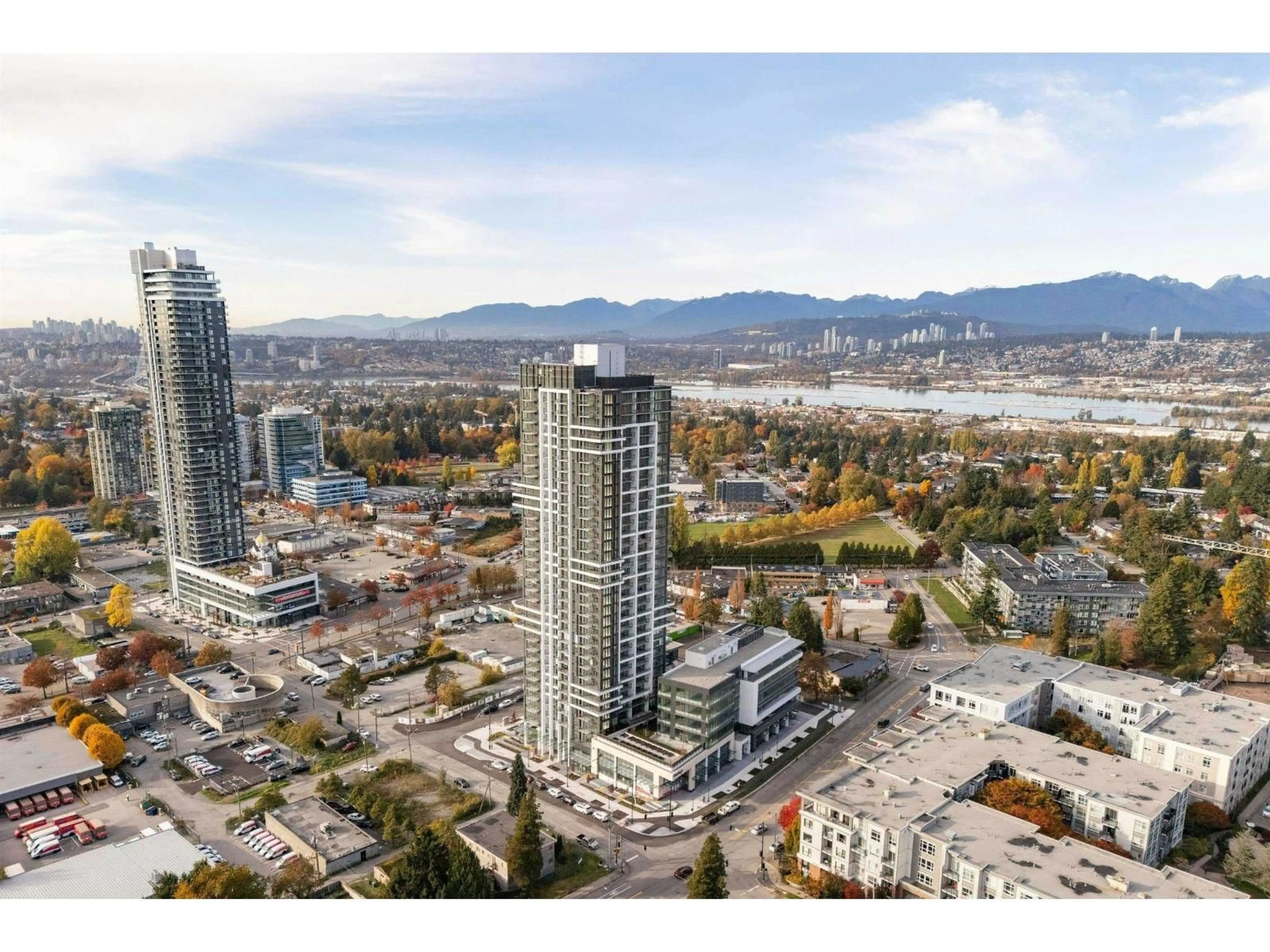A pic from outside/outdoor area/front of a property/back of a property/a pic from drone, city buildings view from balcony for 1605 - 13675 107A AVENUE, Surrey British Columbia V3T0X3