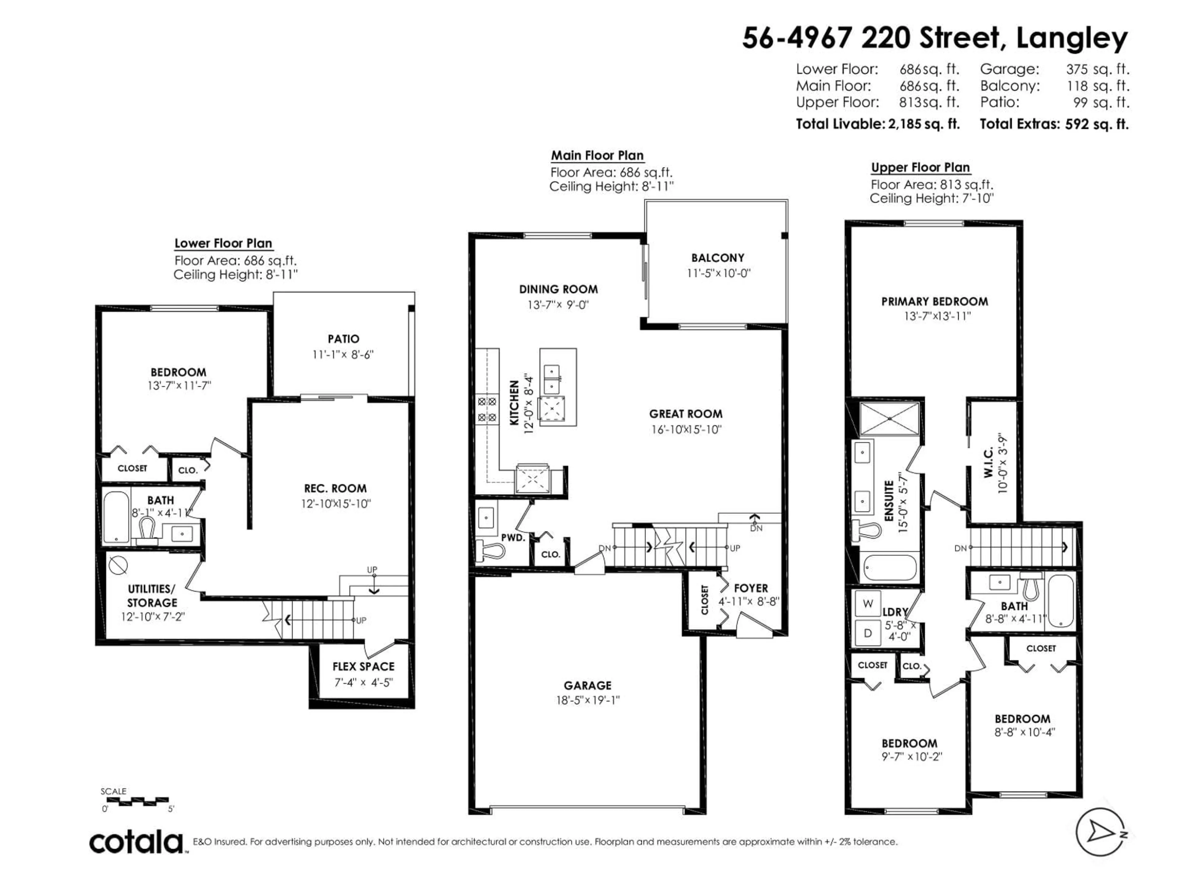 Floor plan for 56 - 4967 220 STREET, Langley British Columbia V3A0G3
