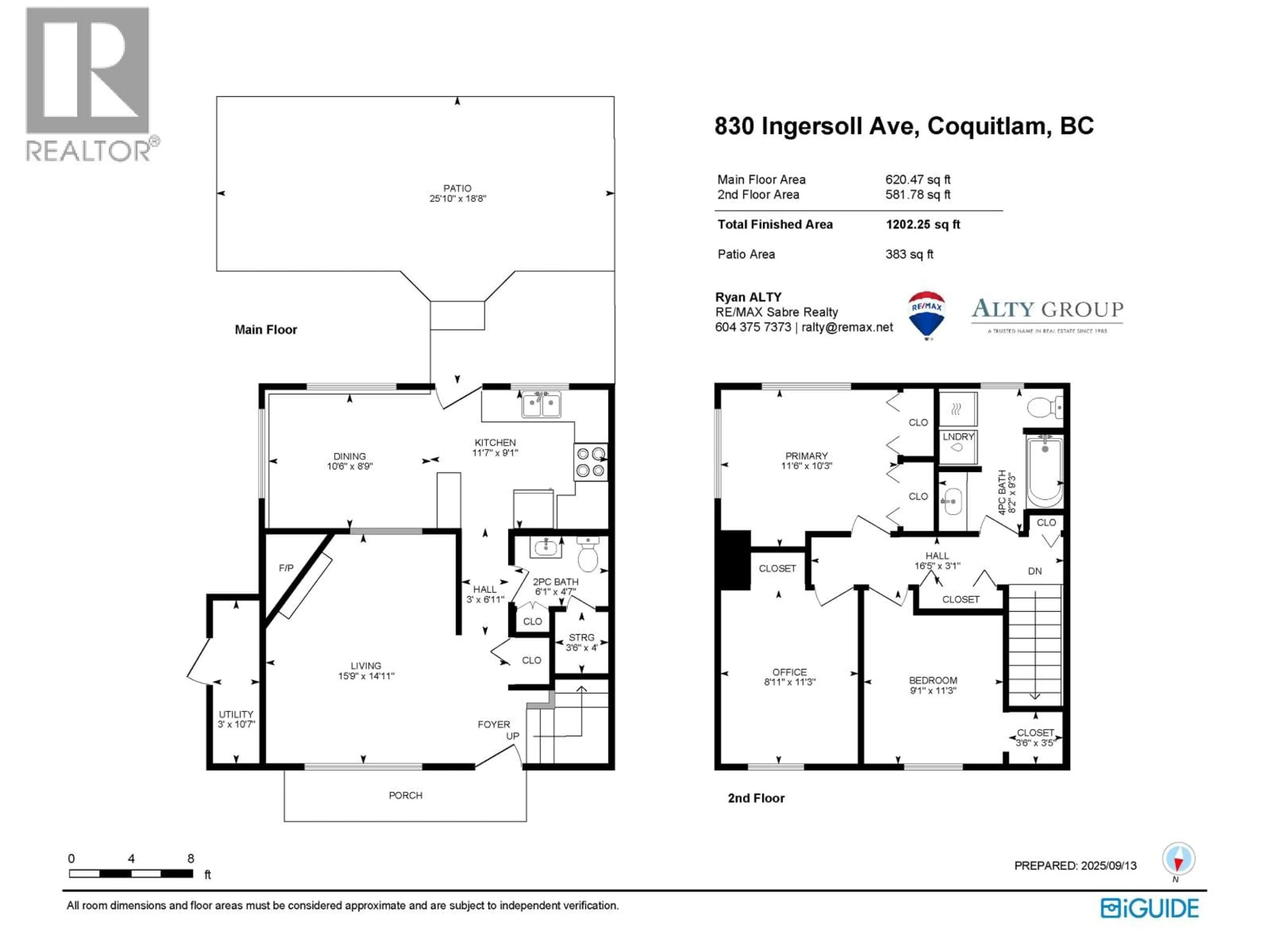 Floor plan for 830 INGERSOLL AVENUE, Coquitlam British Columbia V3J4L9