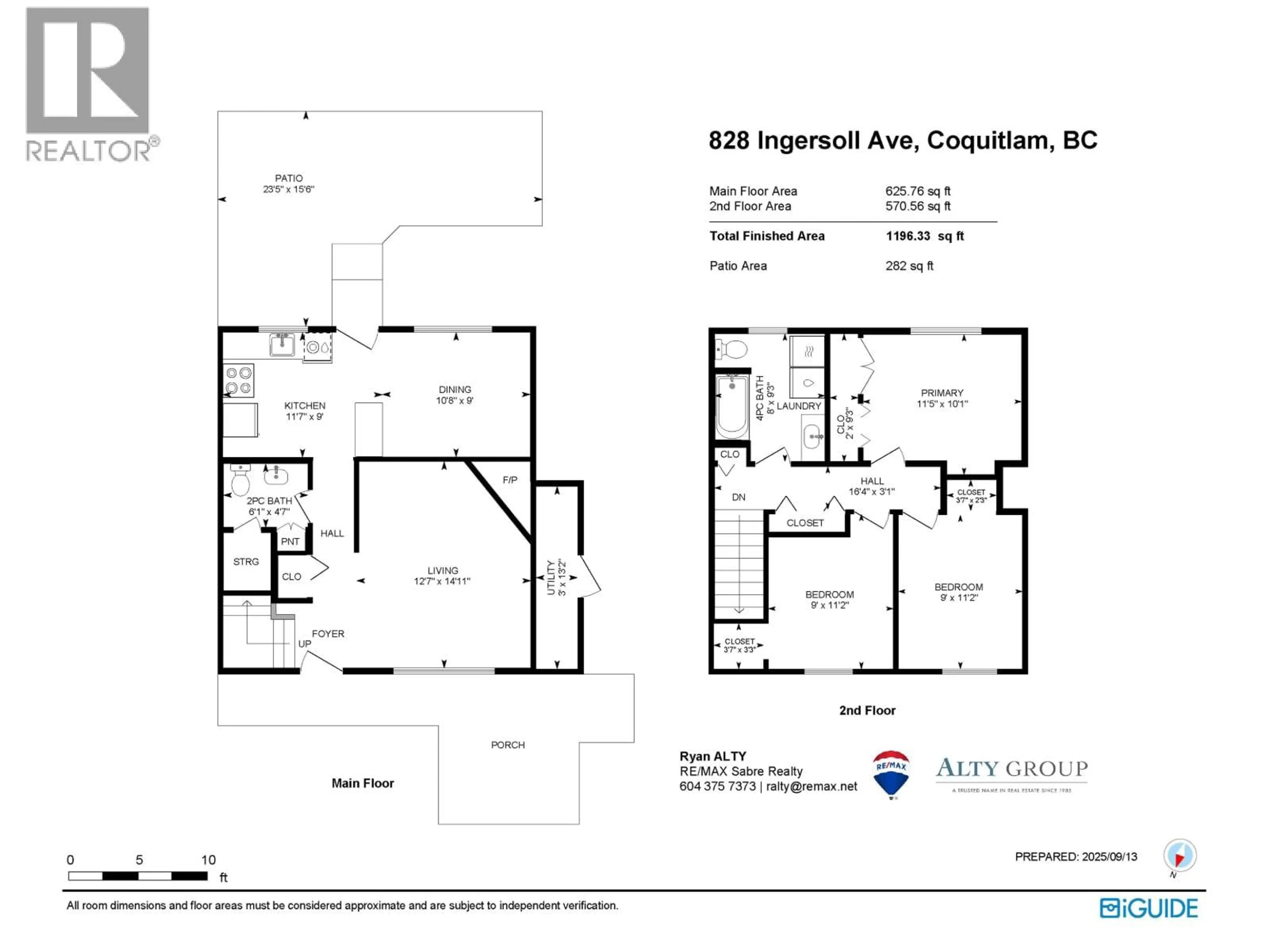 Floor plan for 828 INGERSOLL AVENUE, Coquitlam British Columbia V3J4L9