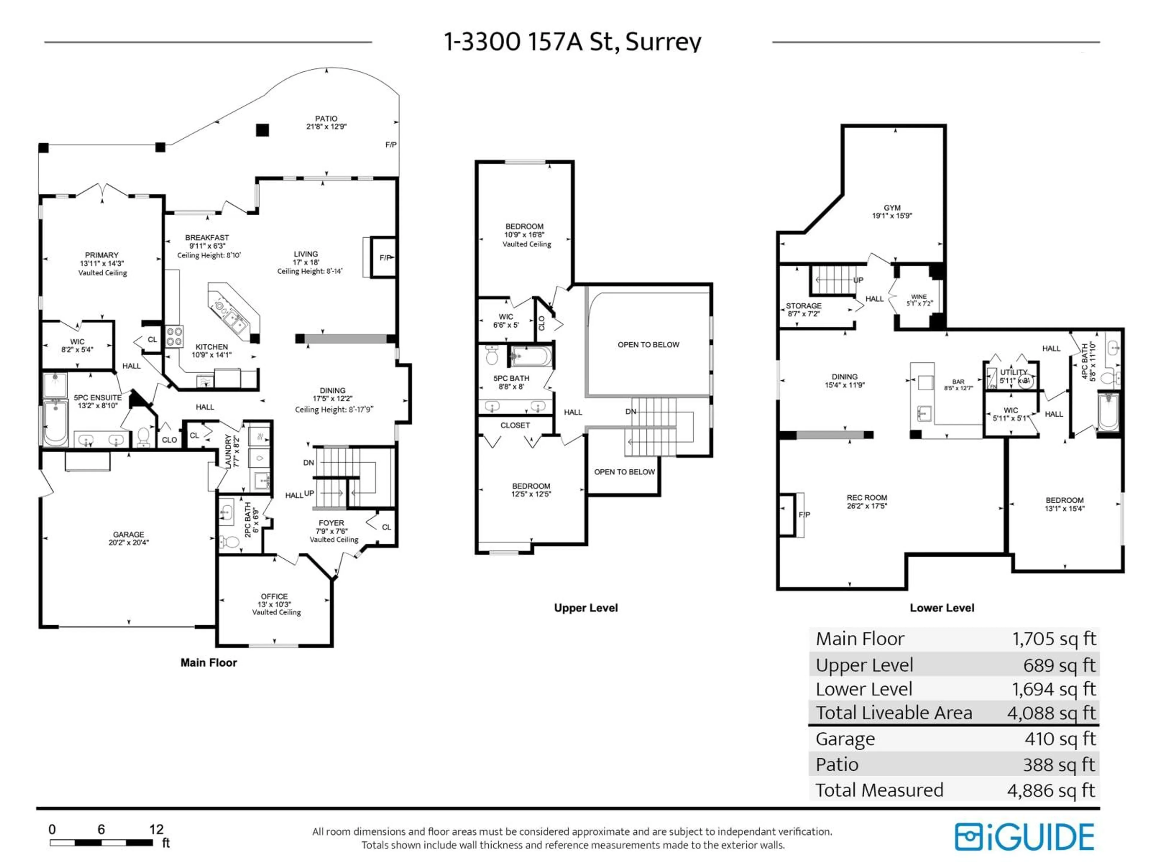 Floor plan for 1 - 3300 157A STREET, Surrey British Columbia V3Z2P2