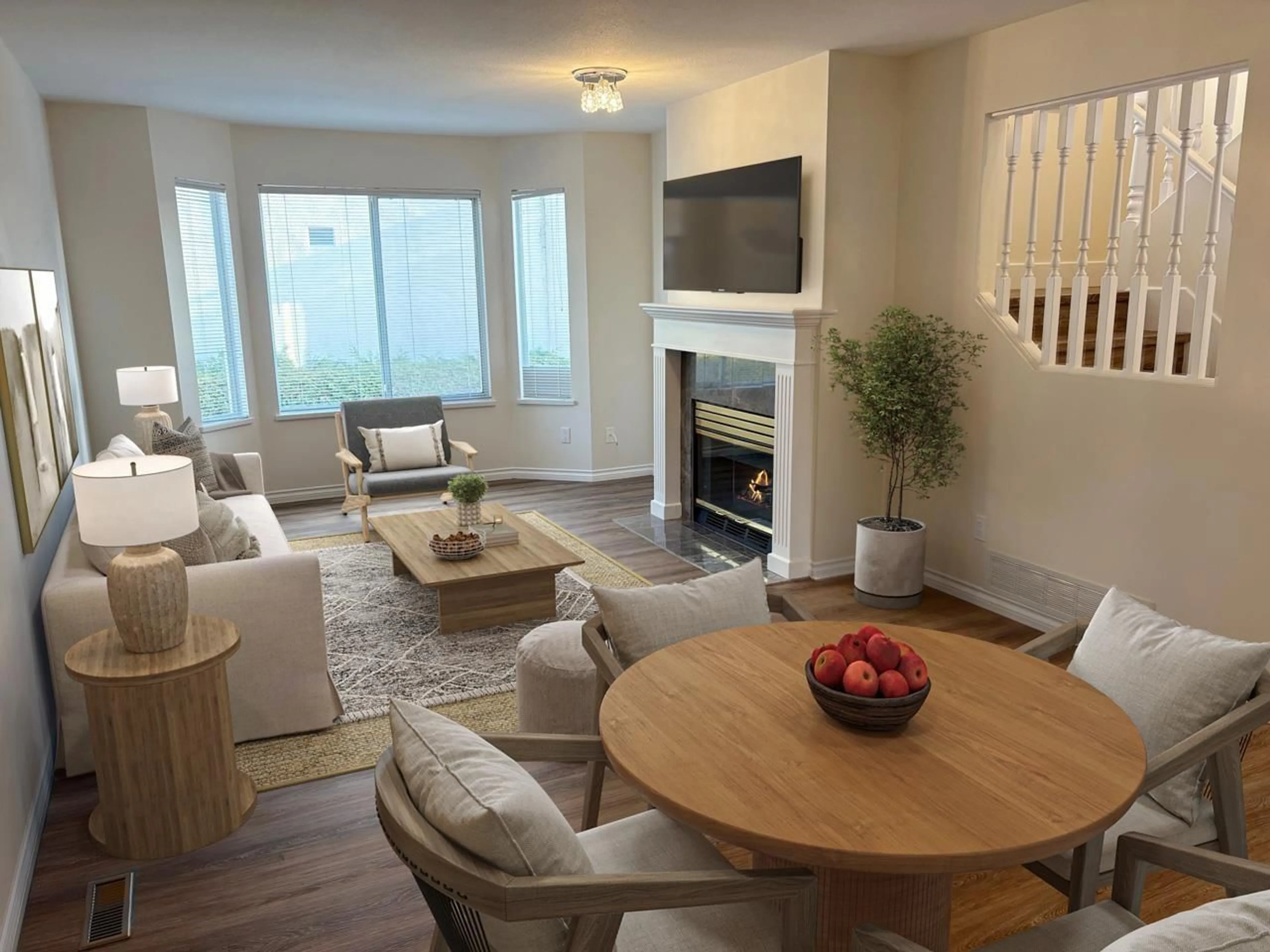 Living room with furniture, wood/laminate floor for 3 - 11952 64 AVENUE, Delta British Columbia V4E1C8