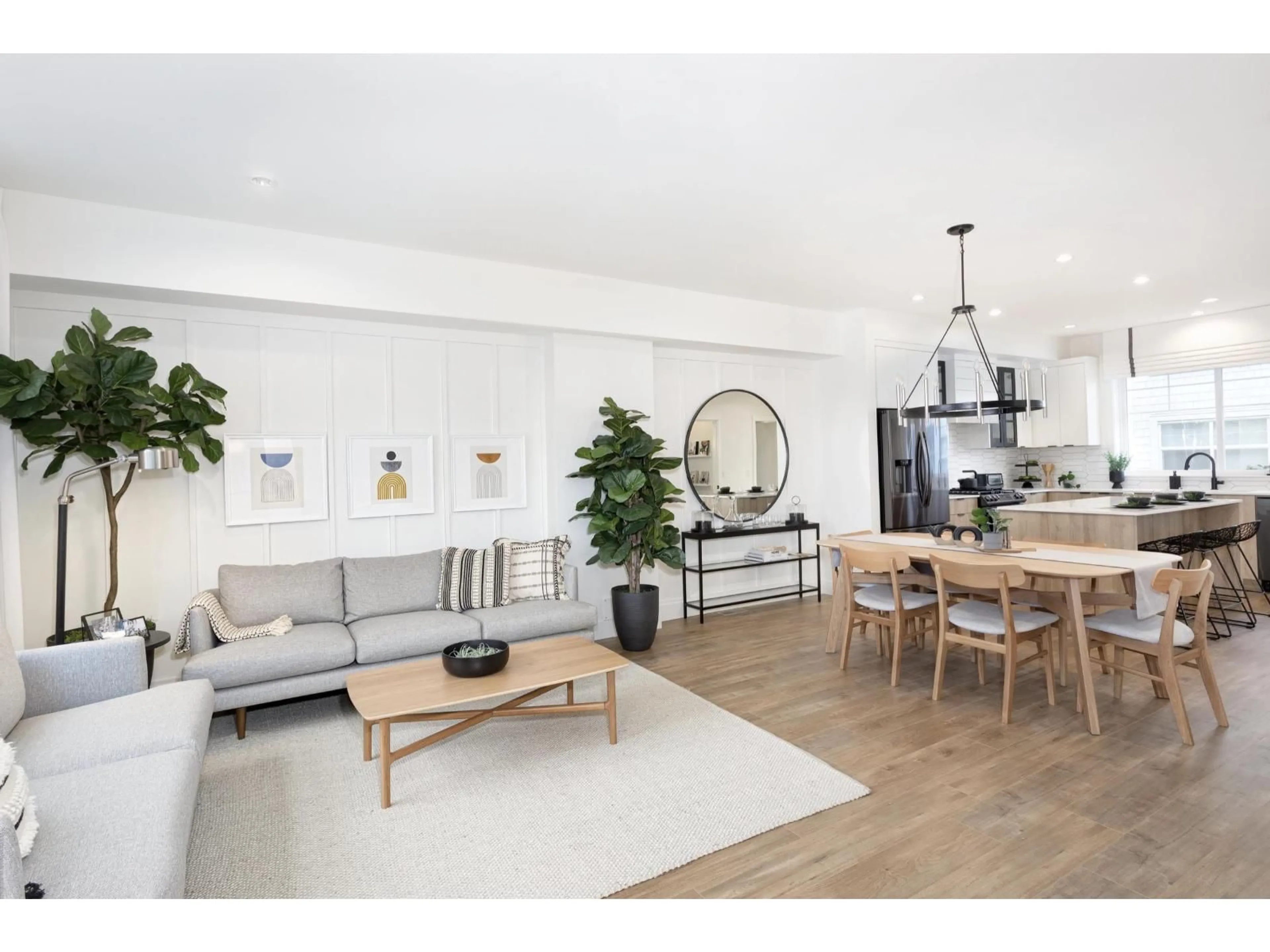 Living room with furniture, wood/laminate floor for 66 - 14541 WINTER CRESCENT, Surrey British Columbia V4P0G5