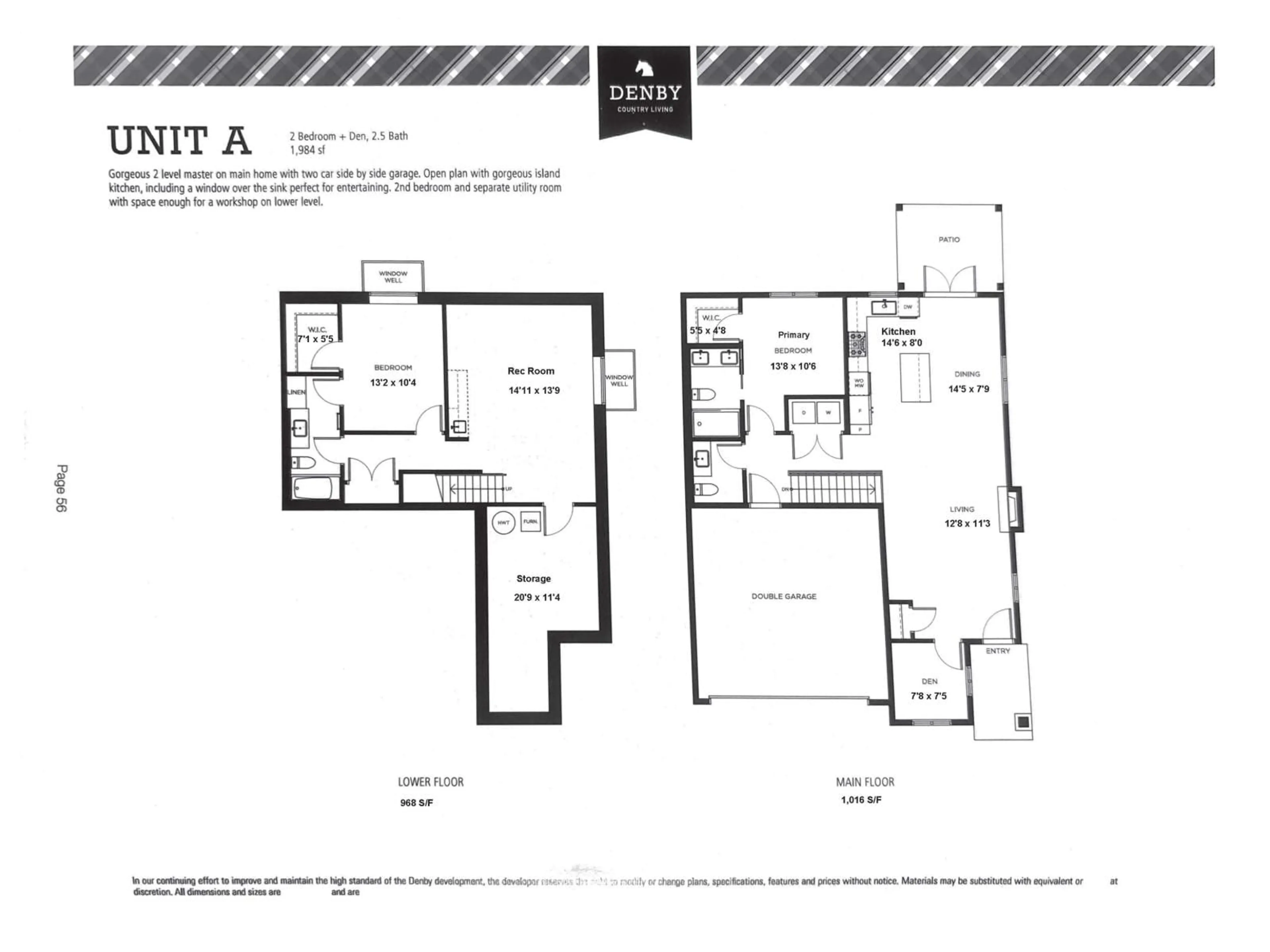 Floor plan for 30 - 4750 228 STREET, Langley British Columbia V2Z0A9