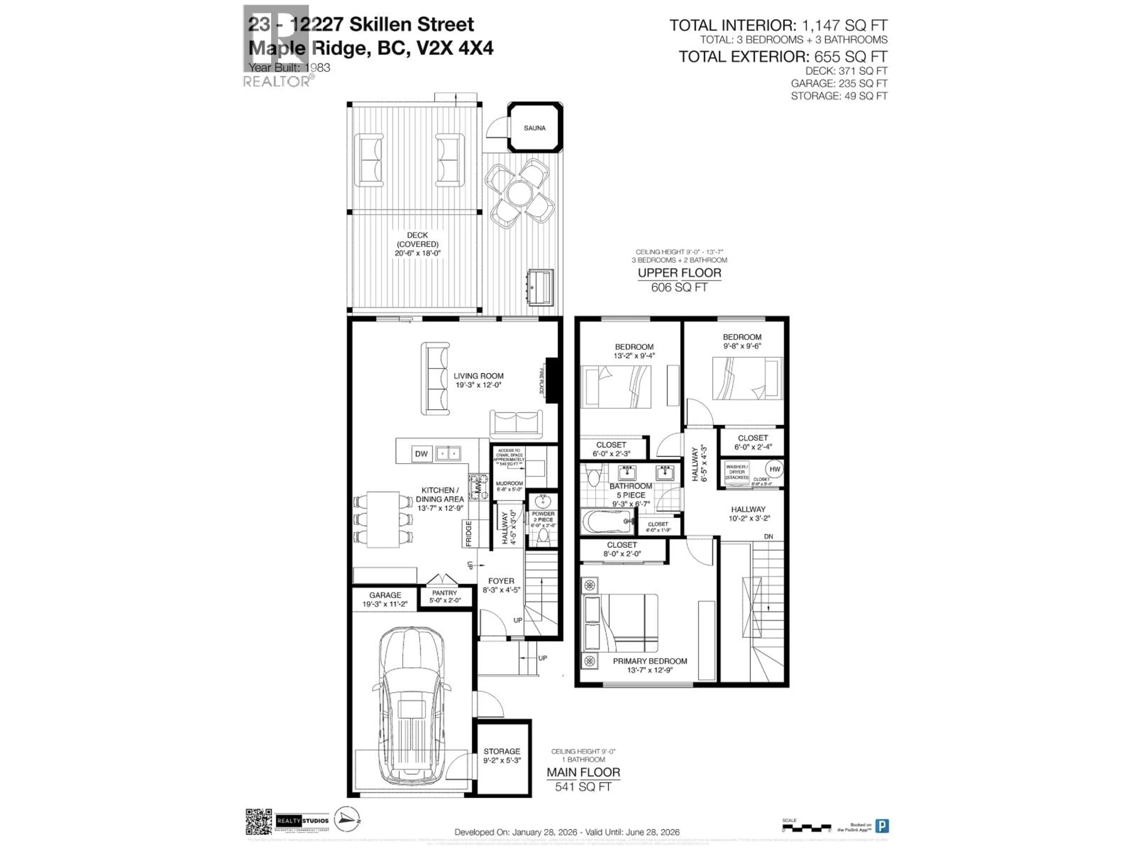 Floor plan for 23 - 12227 SKILLEN STREET, Maple Ridge British Columbia V2X4X4