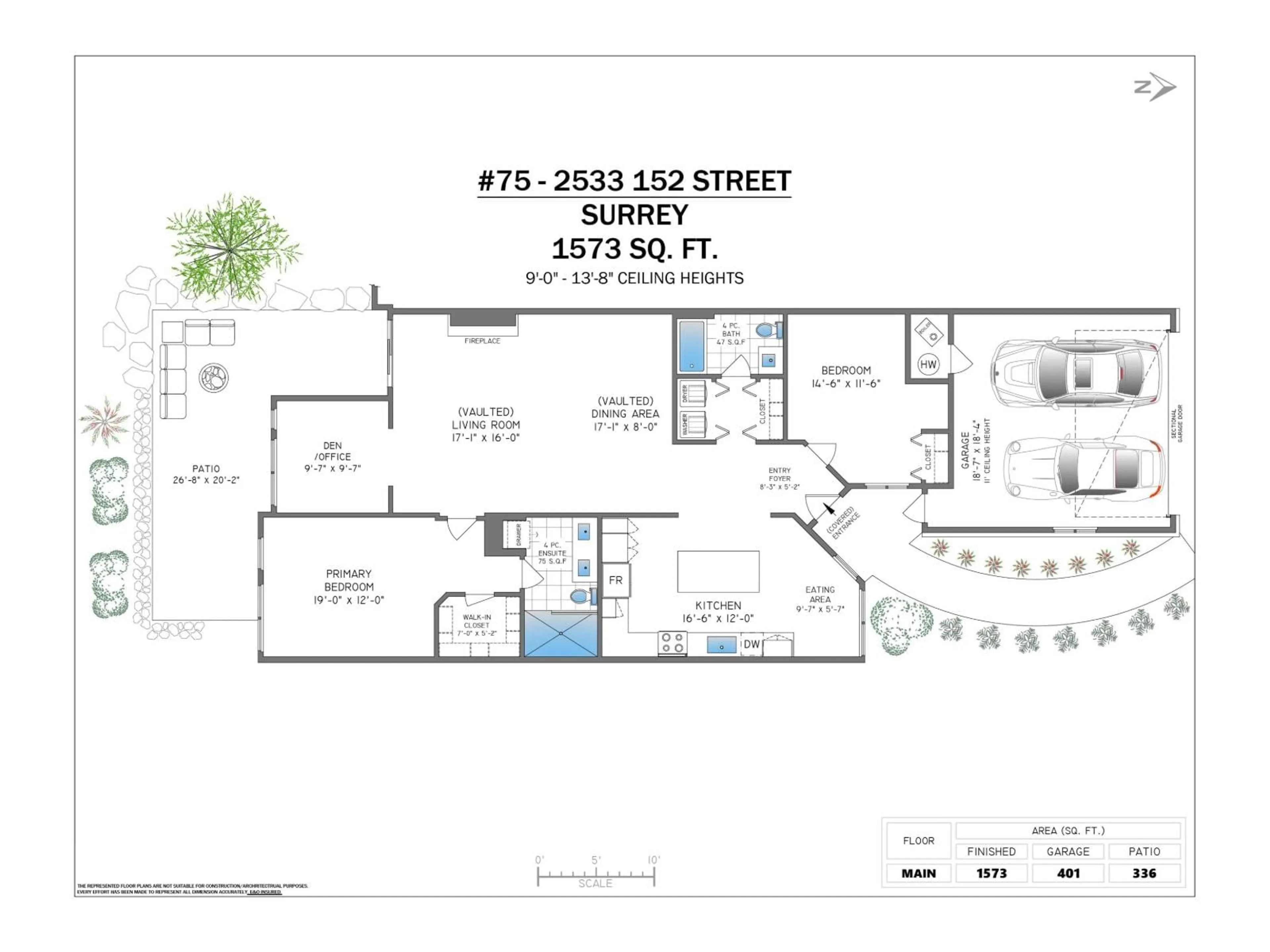 Floor plan for 75 - 2533 152 STREET, Surrey British Columbia V4P1N4