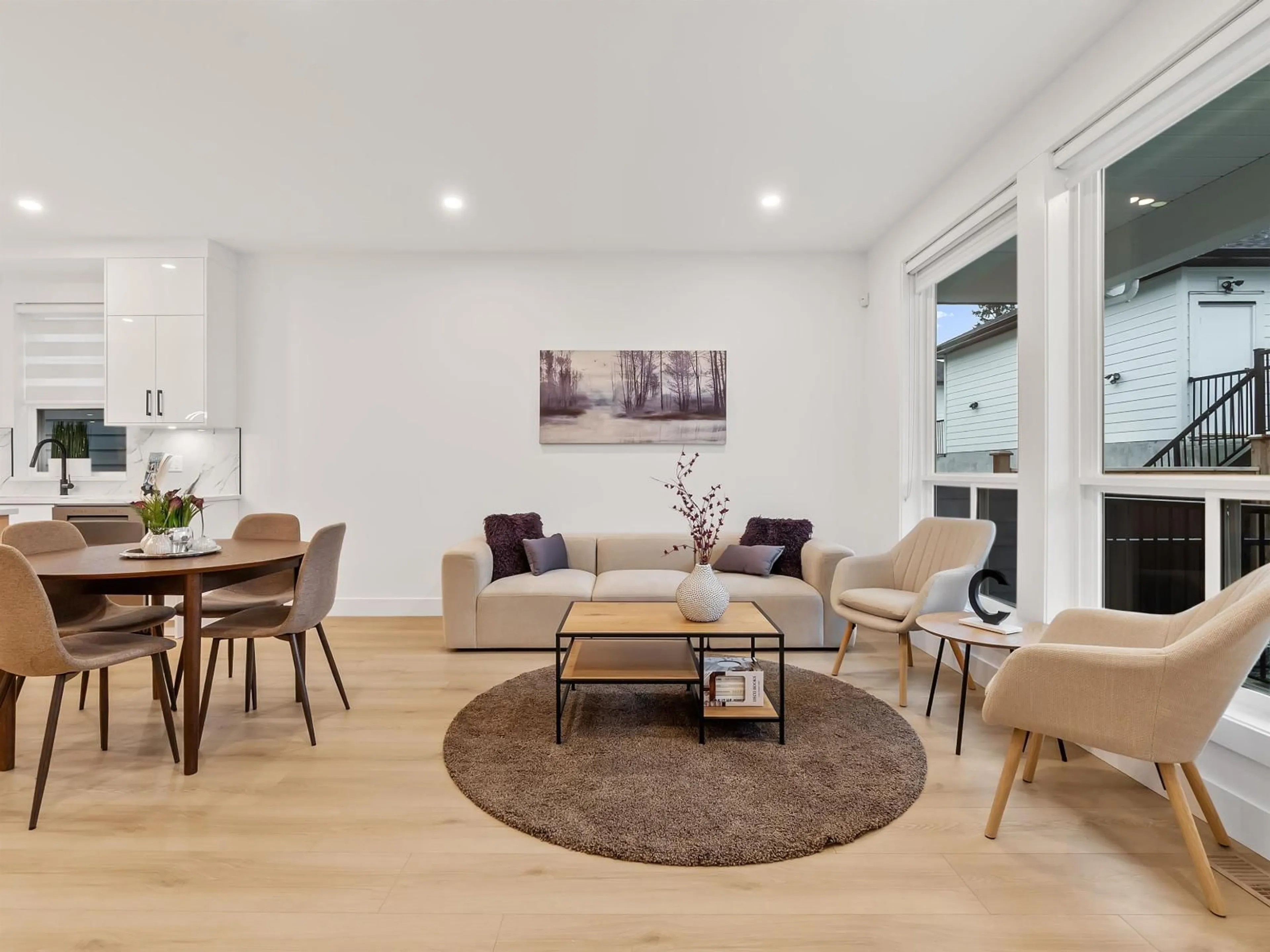 Living room with furniture, wood/laminate floor for 102 - 16693 16 AVENUE, Surrey British Columbia V3X9X7